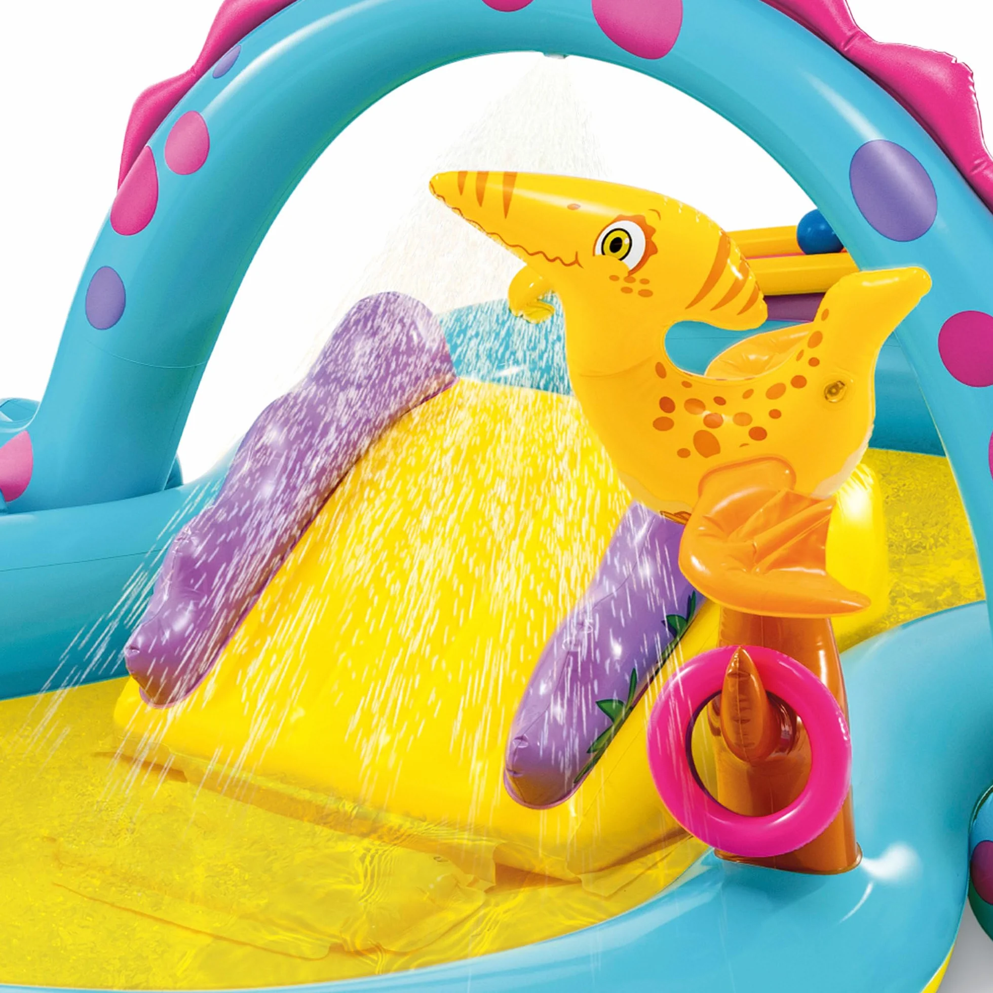 Intex Dinoland Play Center nadmuchiwane centrum zabaw wodnych, różne modele (z wulkanem i bez), wielokolorowe, 333 x 229 x 112 cm, 280 litrów