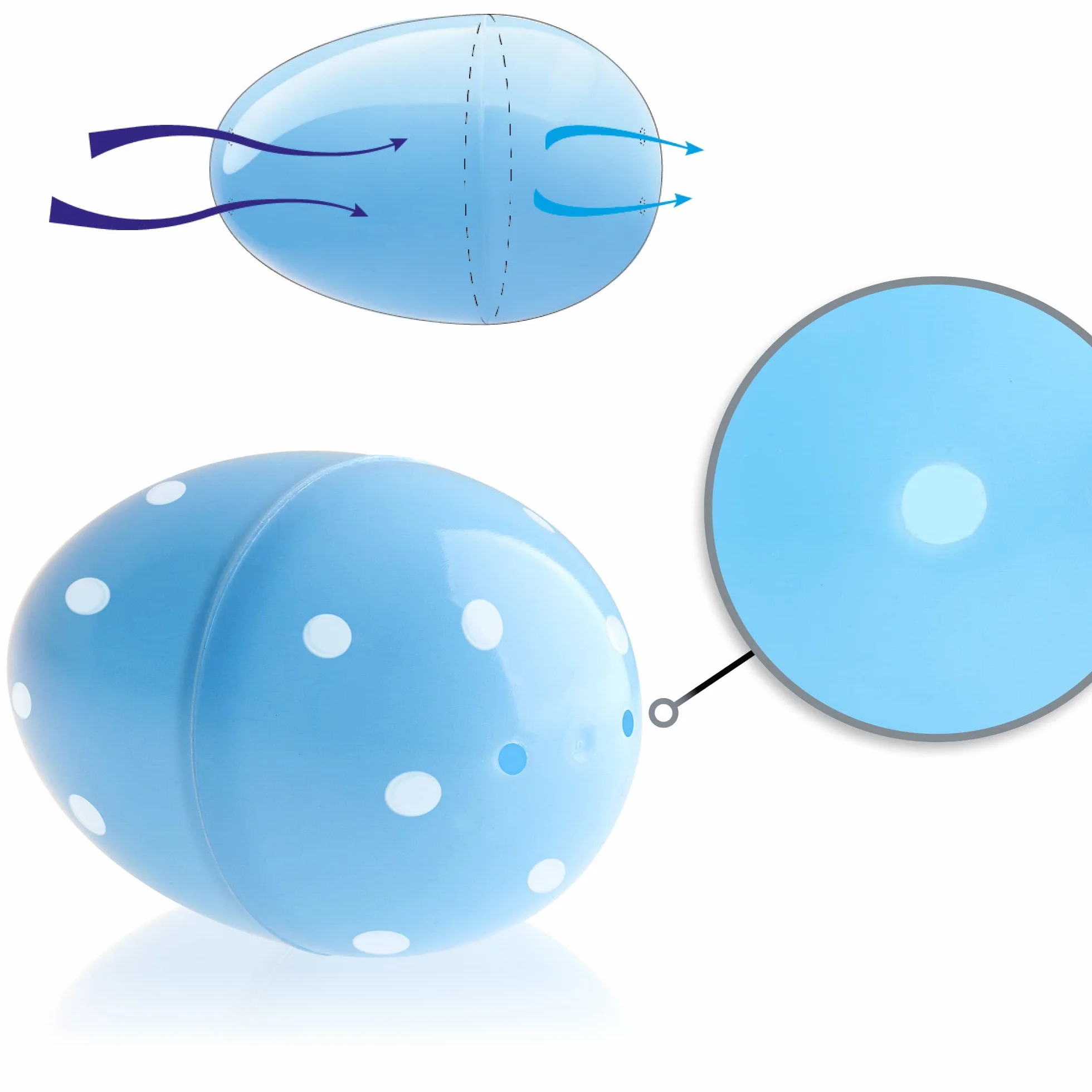 COM-FOUR® 24x jajka wielkanocne do napelnienia, kolorowe plastikowe jajka do napelnienia i powieszenia, puste plastikowe jajka do polowania na jajka wielkanocne (Zwrotnica)