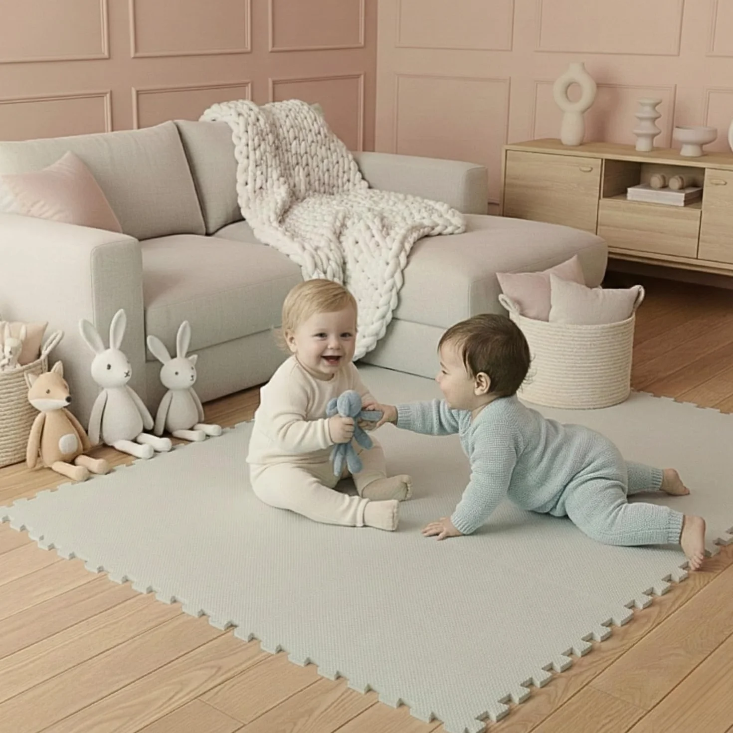 LittleTom 18 Gruba mata pod?ogowa - Dziecko i dziecko od 0 miesi?ca 30 x 30 kwadratowych p?ytek z pianki EVA