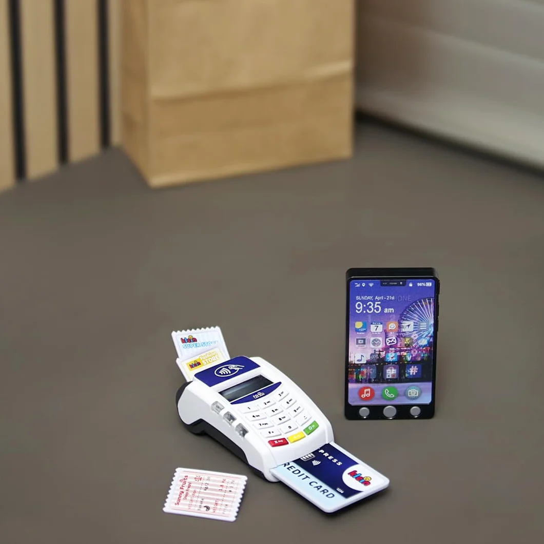 Theo Klein 7274 Terminal PoS i Smartfon dla dzieci | Z efektem wietlnym, dwikowym i funkcj patnoci zblieniowej | Zabawka dla dzieci od 3 lat