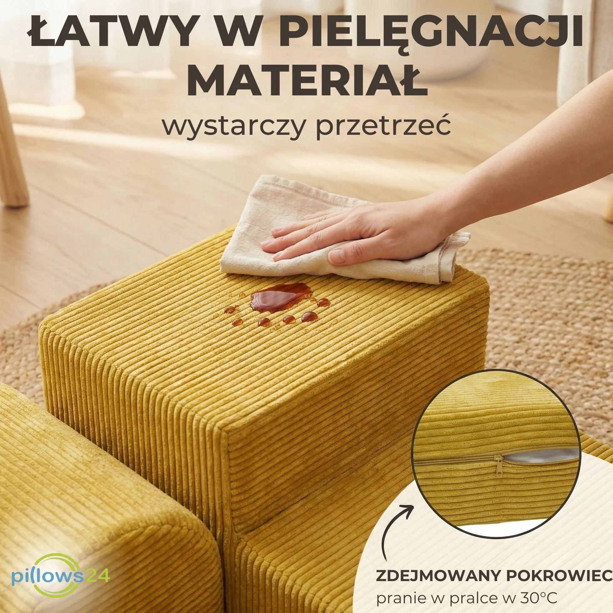 Piankowe klocki dla dzieci | 4-elementowy zestaw miękkich klocków do zabawy i wspinania | Duże piankowe klocki XXL wspierające motorykę i ruch | Tor przeszkód sztruks Różowy
