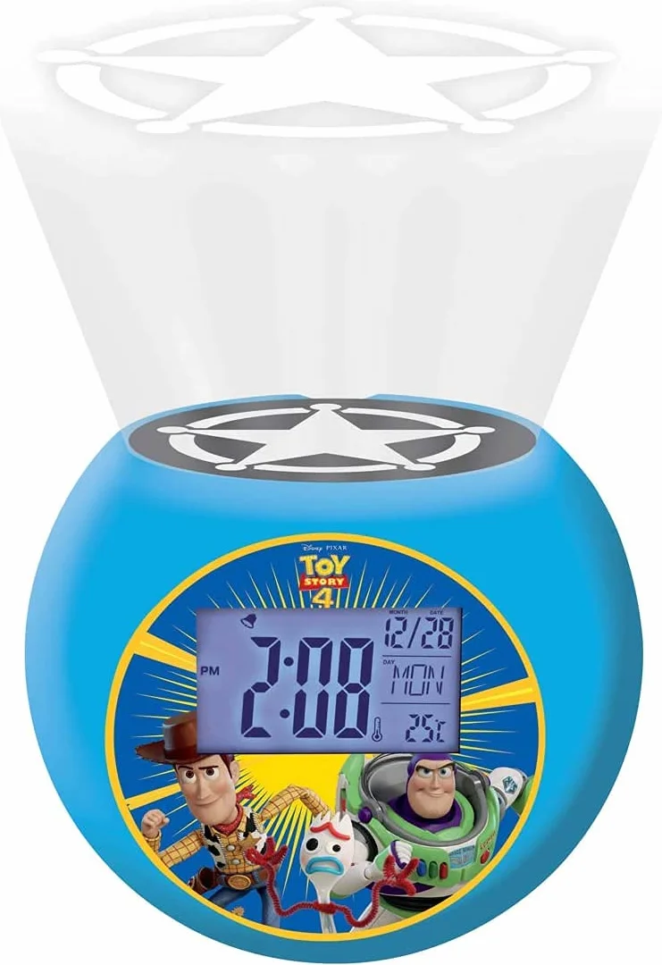 Lexibook Disney Toy Story Woody & Buzz Radiobudzik, Efekty Dźwiękowe, Baterie, Niebieski, RL975TS