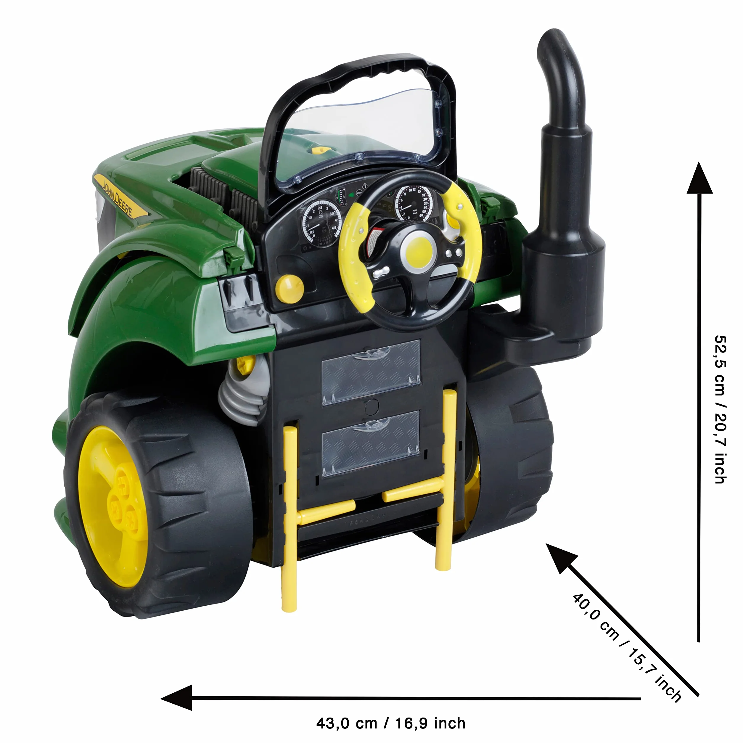 Theo Klein 3916 Traktor John Deere | Składająca się z 56 części silnika traktora z licznymi funkcjami do przykręcania i majsterkowania | Dla dzieci w wieku od 3 lat