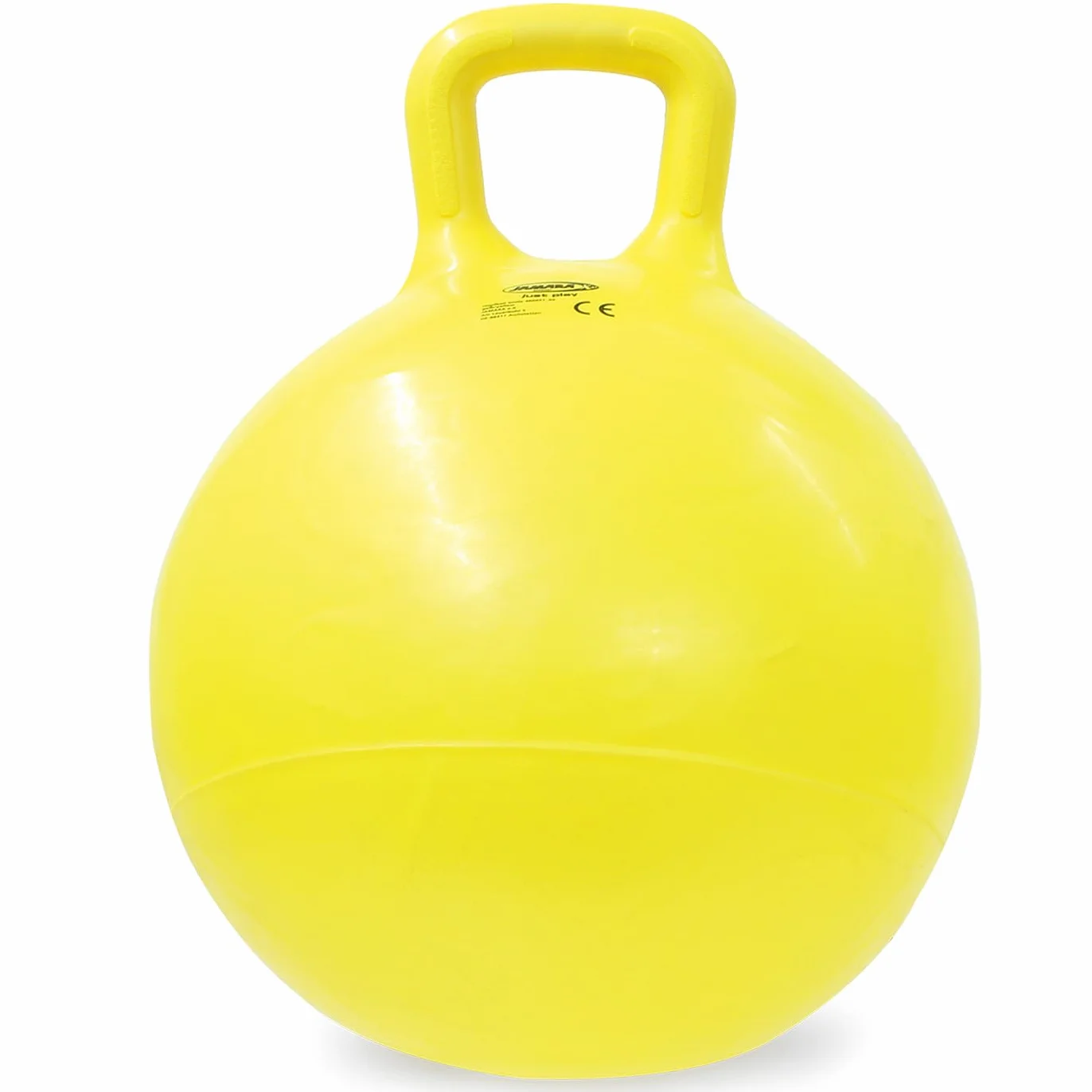 Jamara 460457 piłka do skakania Smile żółta, 450 mm – do 50 kg, wspomaga zmysł równowagi i motoryczne, wytrzymała i łatwa w utrzymaniu