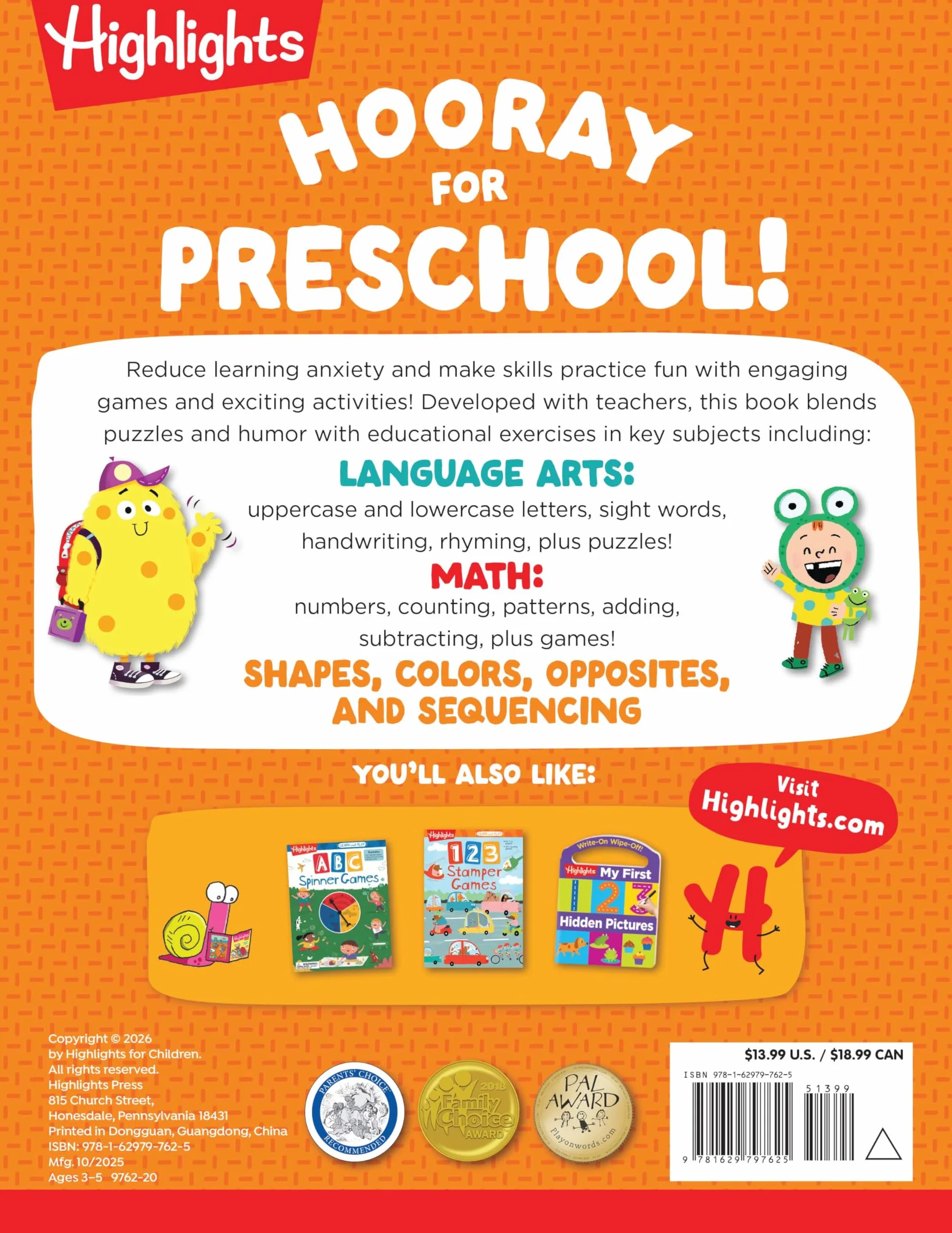 Preschool Big Fun Workbook: 256-Page Preschool Learning and Activity Workbook Full of Preschool Math, Writing Practice, Shapes Practice, Puzzles and More