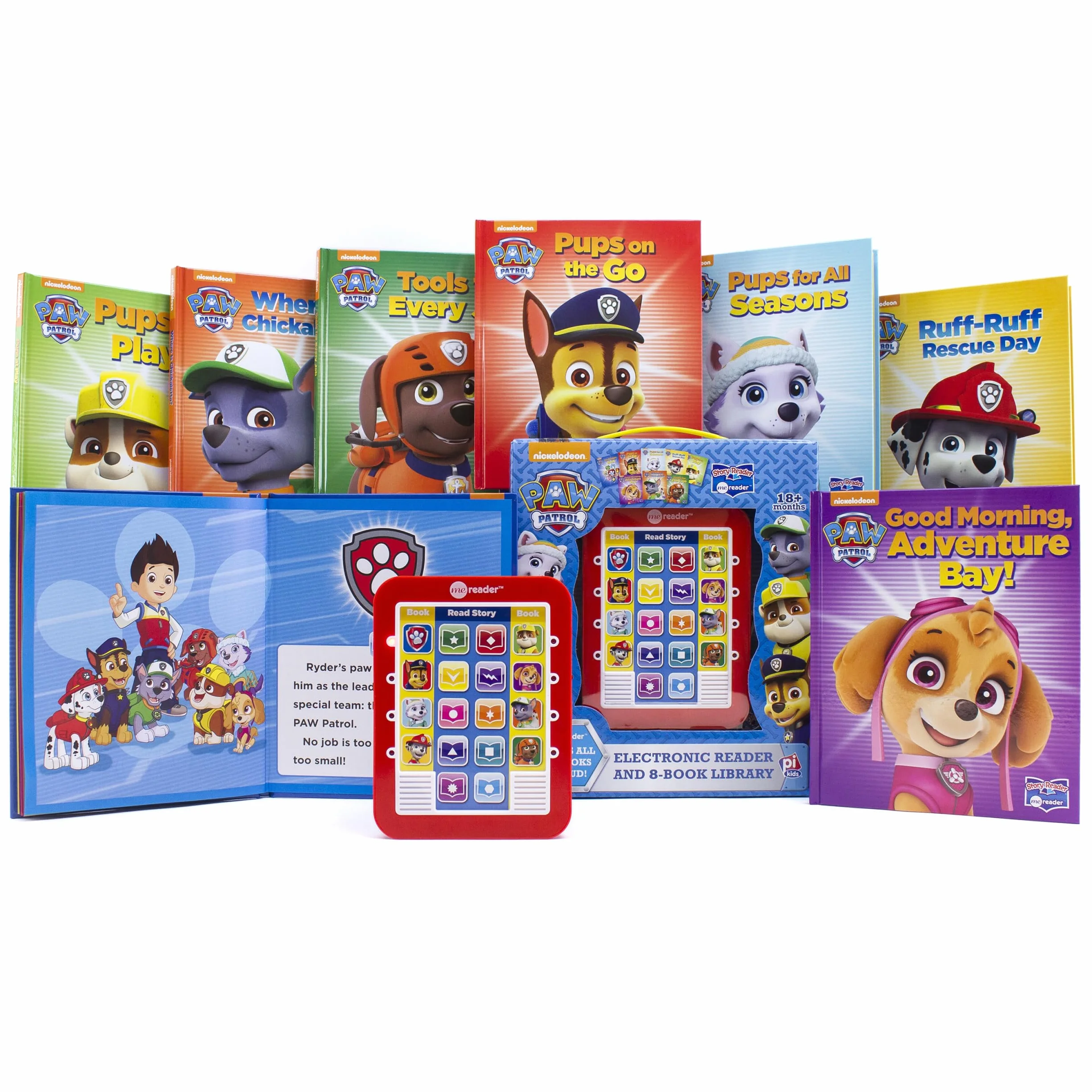 Nickelodeon - Paw Patrol Me Reader Electronic Reader and 8 Sound Book Library - PI Kids: Me Reader: 8-Book Library and Electronic Reader