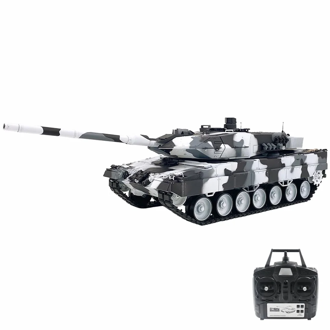 Model czołgu bojowego 1:16, 2,4 G, niemiecki leopard 2 A6 wojskowy czołg z efektami dymu, zestaw modelarski dla fanów wojskowych i dorosłych