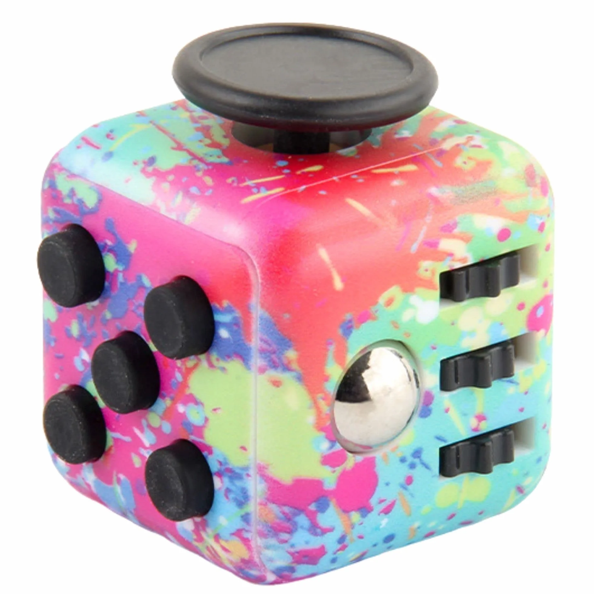 Yeefunjoy Zabawka antystresowa, kostka Fidget z 6 modułami kojącymi, zabawka Fidget z palcami, zabawka Fidget do nauki i pracy, prezent dla dorosłych, dzieci, nastolatków