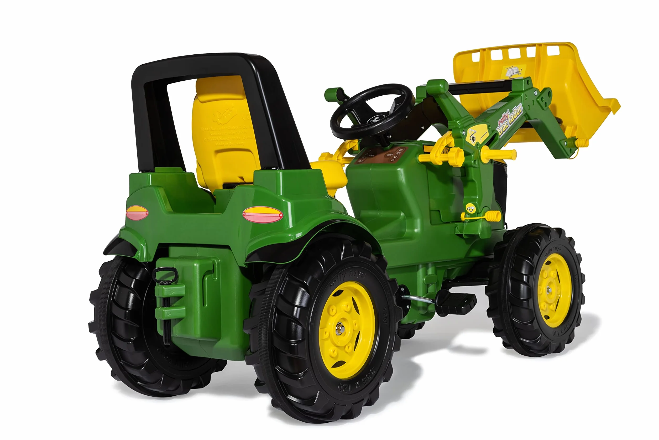 Rolly Toys Traktor na pedały RollyFarmtrac Premium John Deere 7R 730032 (w zestawie ładowarka rollyTrac, od 3 lat, siedzisko z regulacją długości i wysokości, opony szeptane), zielony