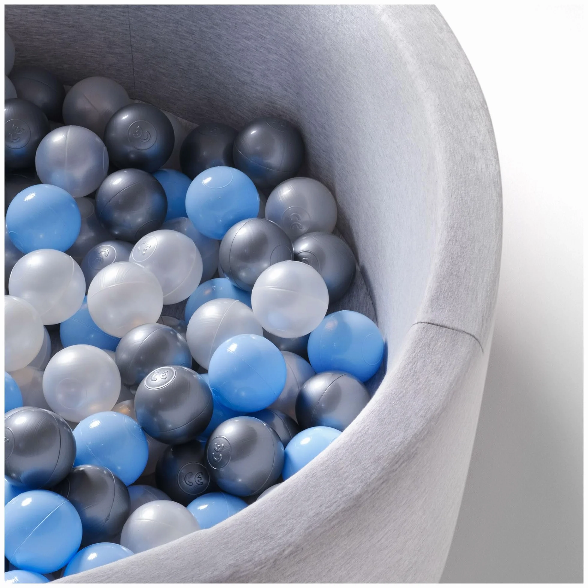 MISIOO Piłki do basenu z piłkami, 150 sztuk, piłki basenowe, średnica 6 cm, plastikowe piłki wyprodukowane w 100% z LDPE, zabawka dla niemowląt