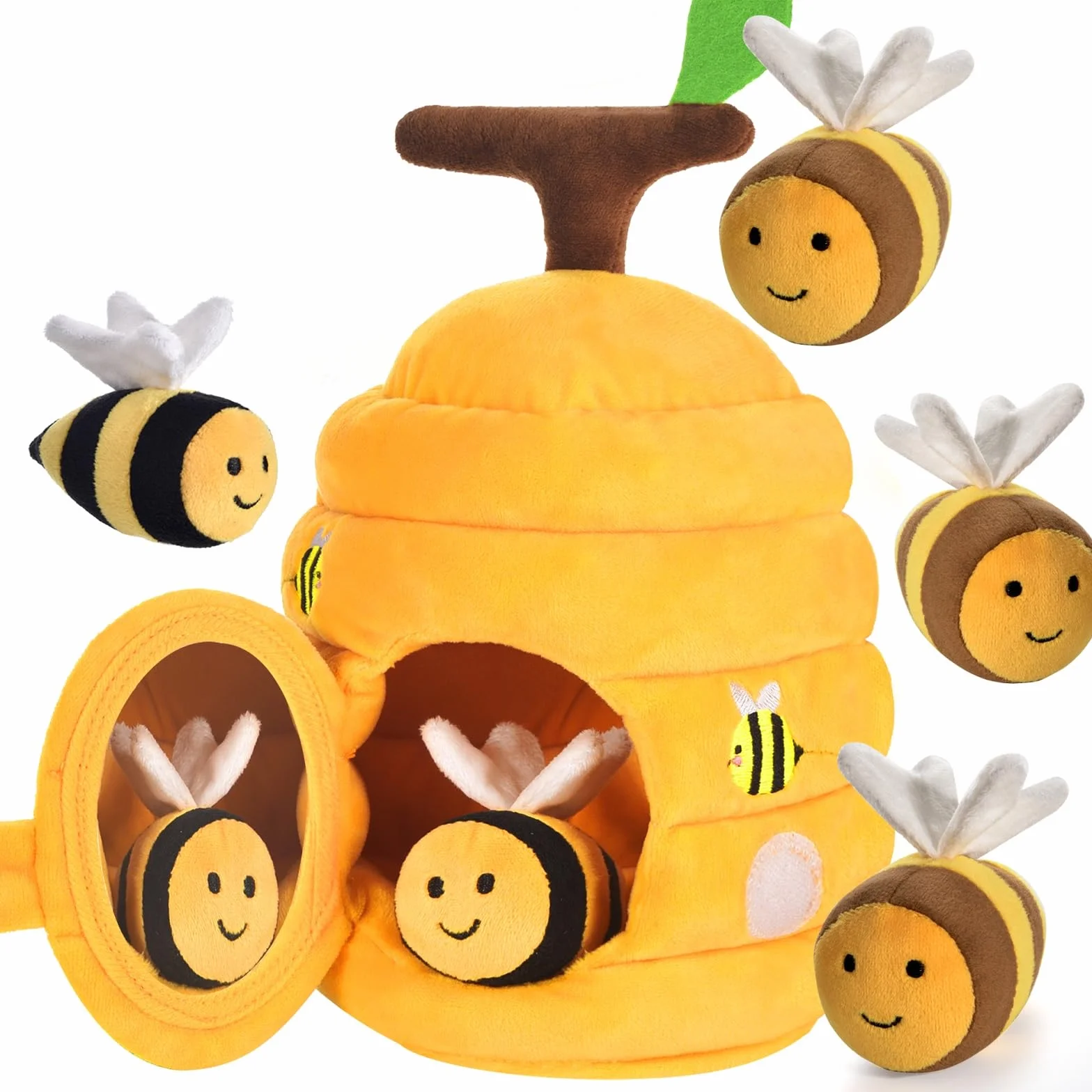 Zabawki dla noworodka w wieku 6-12 miesięcy Ul z 5 pszczołami sensorycznymi, Montessori gry dla dzieci, 1 rok, grzechotka, papier marszczy, zabawka dla dzieci, lustro - prezent dla noworodka, chłopca