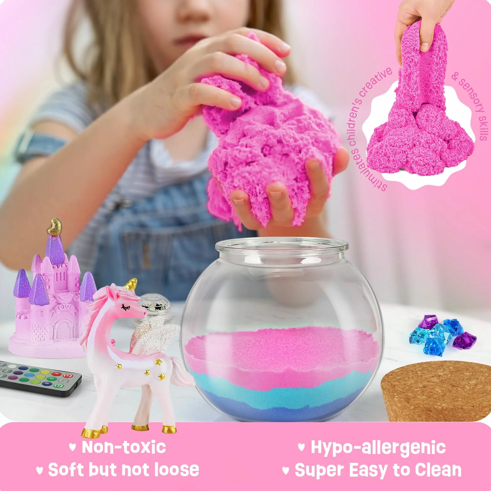 Zestaw Jednorożec DIY Terrarium Kreatywne dla Dzieci 4-12 Lat Zabawka Edukacyjna