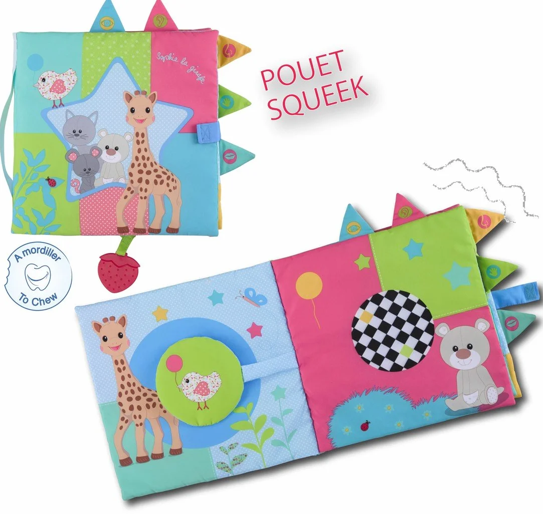 VULLI 230783 duża książka, Sophie la girafe, wielokolorowa