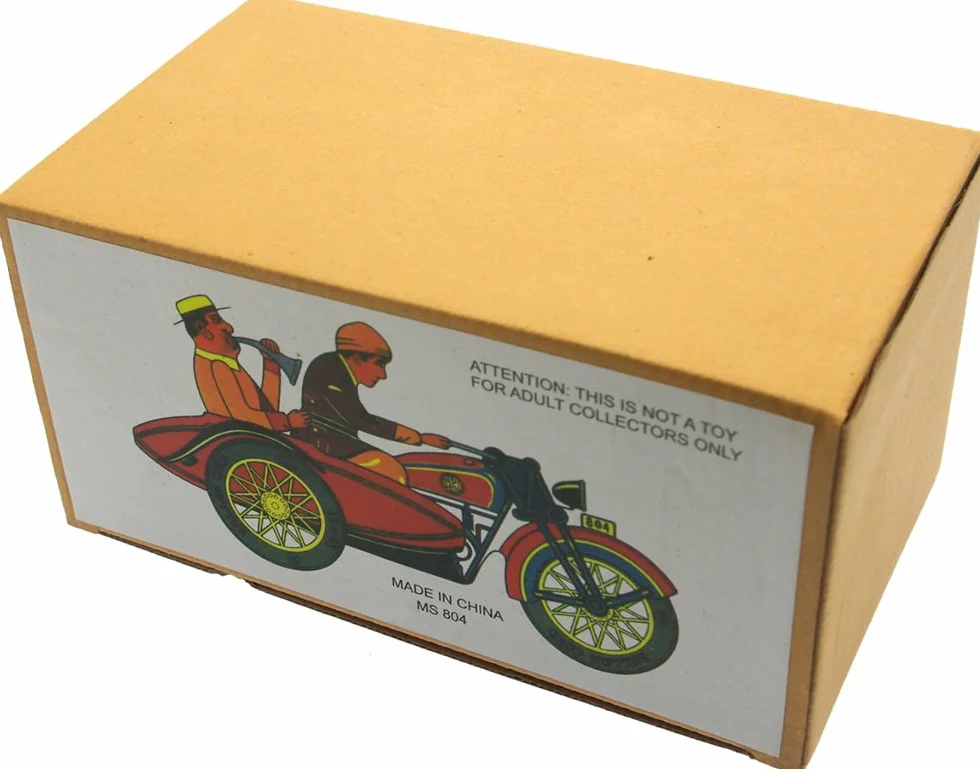 Brimtoy Motocykl boczny Tut, replika zabawek.