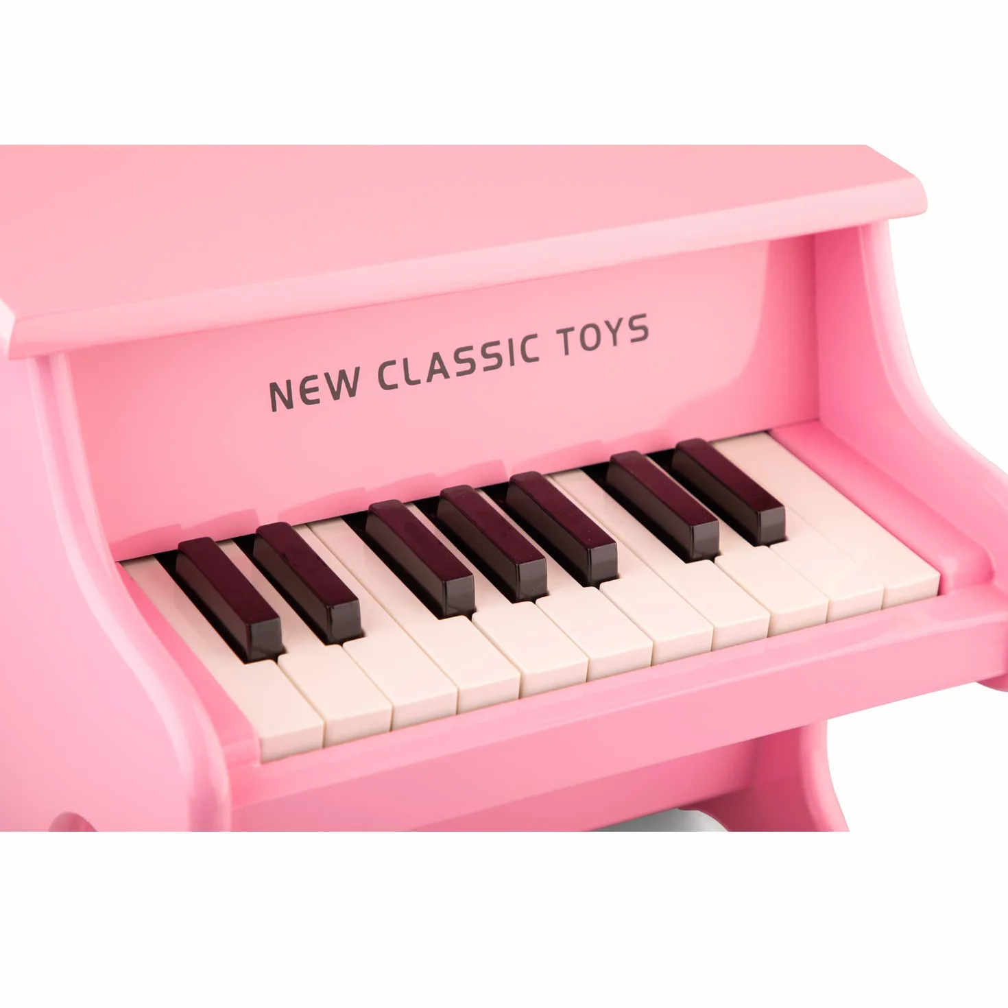 New Classic Toys Drewniane pianino zabawkowe - 18 klawiszy - czarne - w tym książka muzyczna