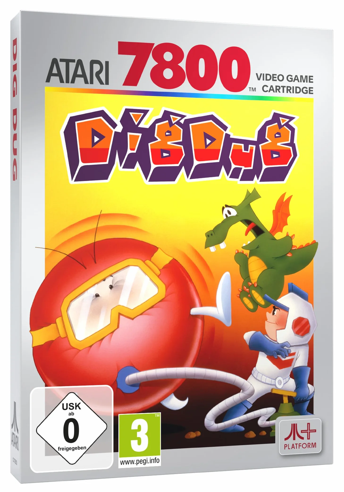 DIG DUG (kompatybilny z systemami gier wideo Atari 2600+, Atari 7800+ i Atari 7800)