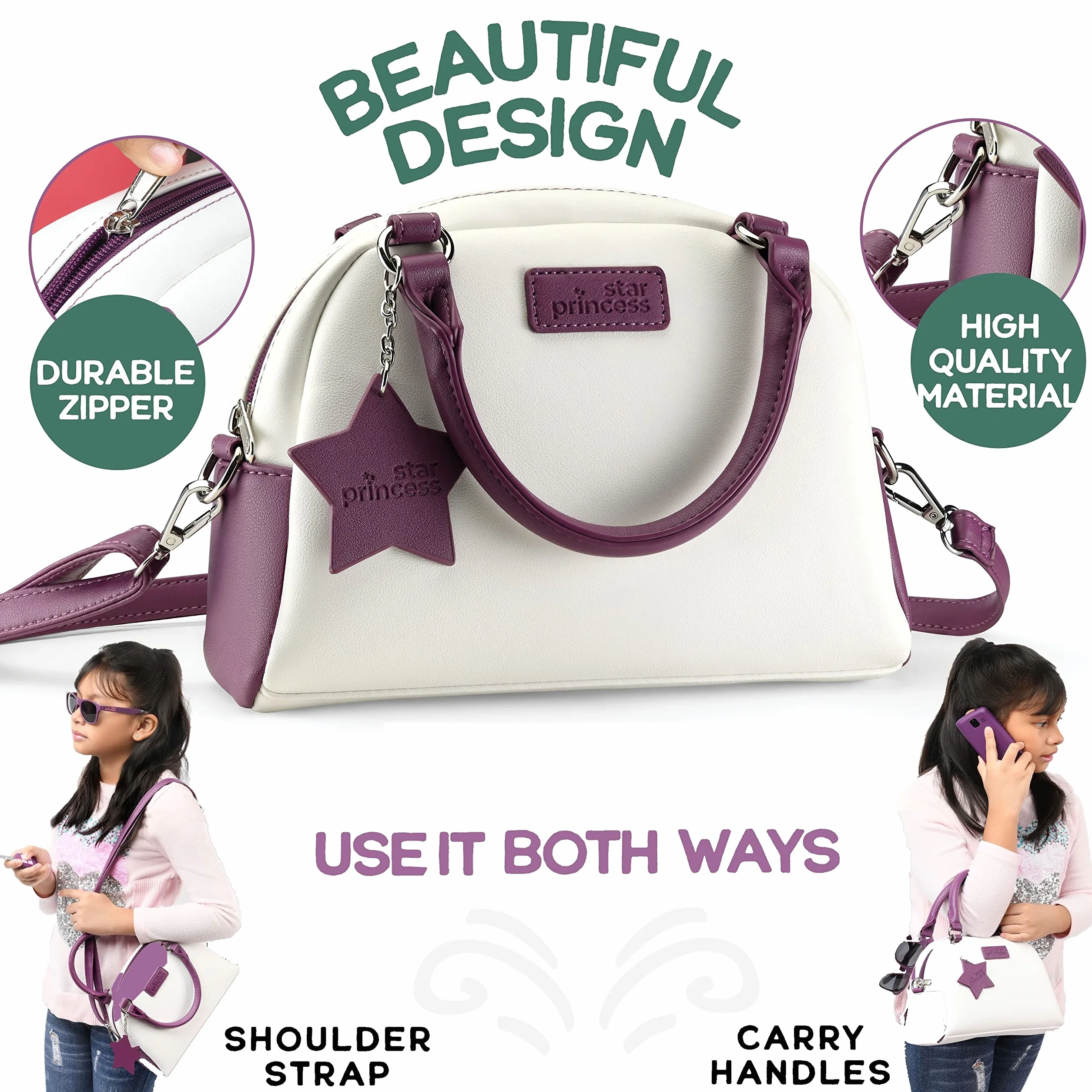 Little girl pretend play purse set
