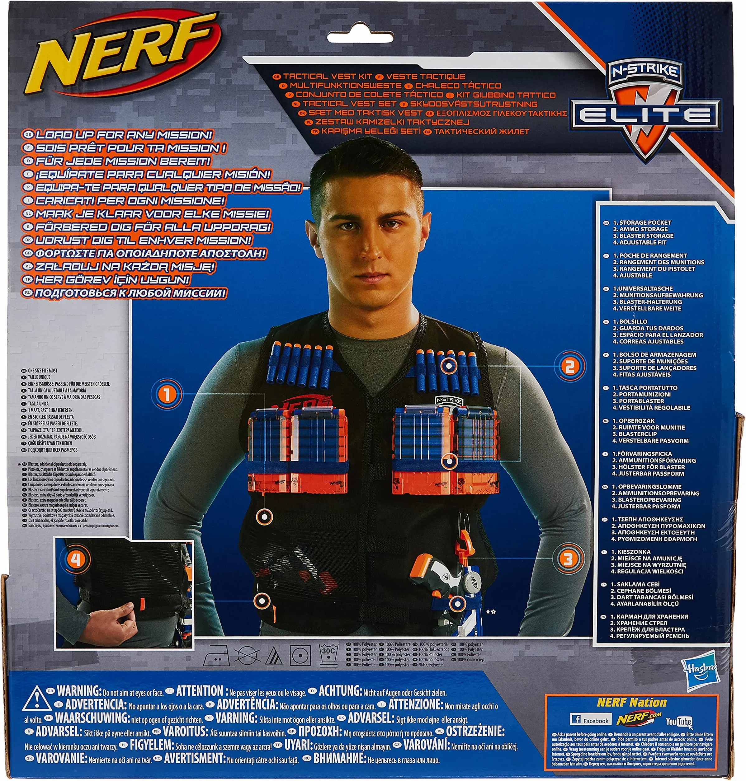Hasbro Nerf A0250148 - N-Strike Elite Battle Weste, Nerf akcesoria