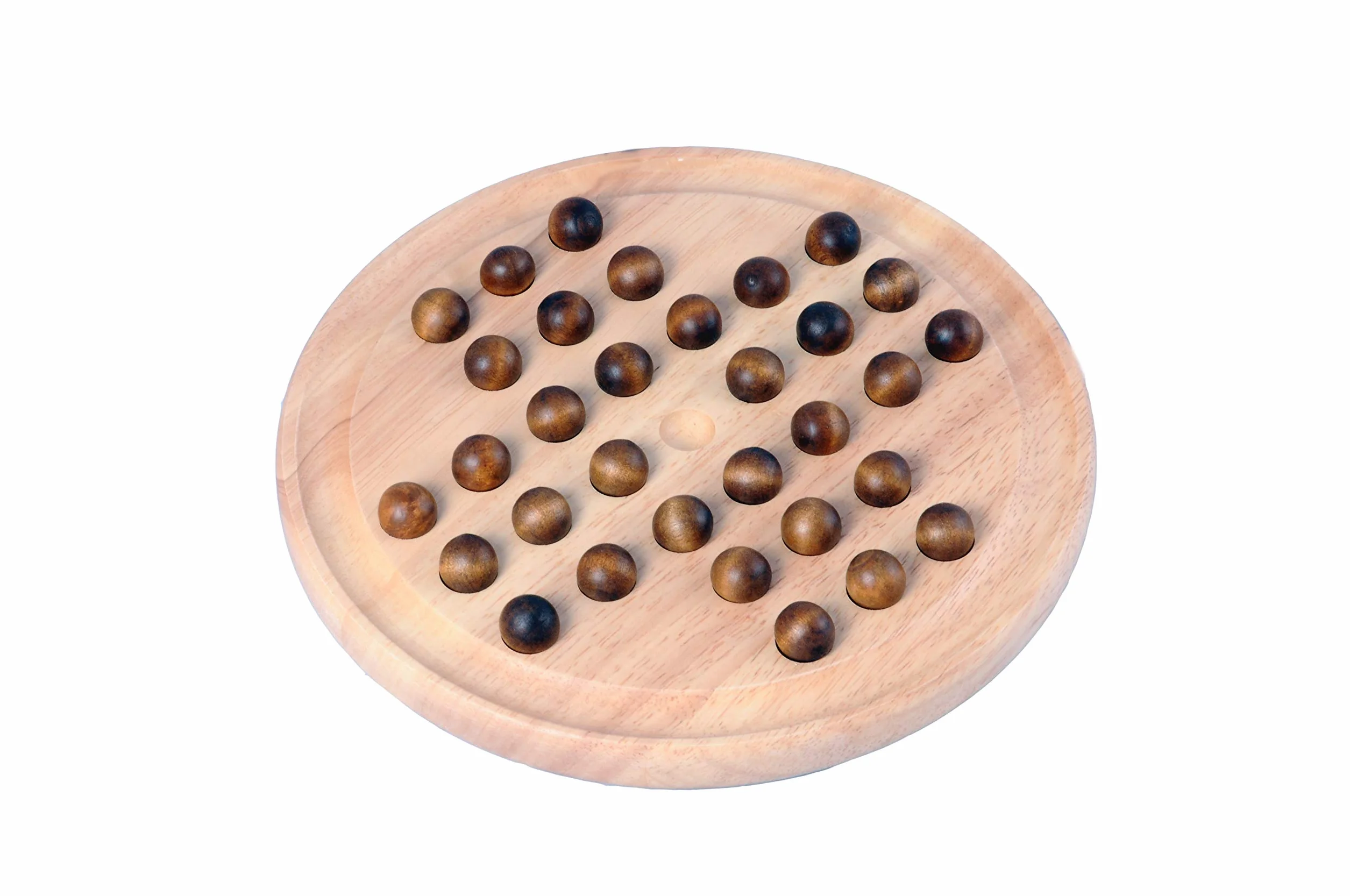 Engelhart – 200119 – Angielski samotnik – plansza drewniana 23 cm – 33 otwory – klasyczna gra logiczna – 1 osoba – od 6 lat