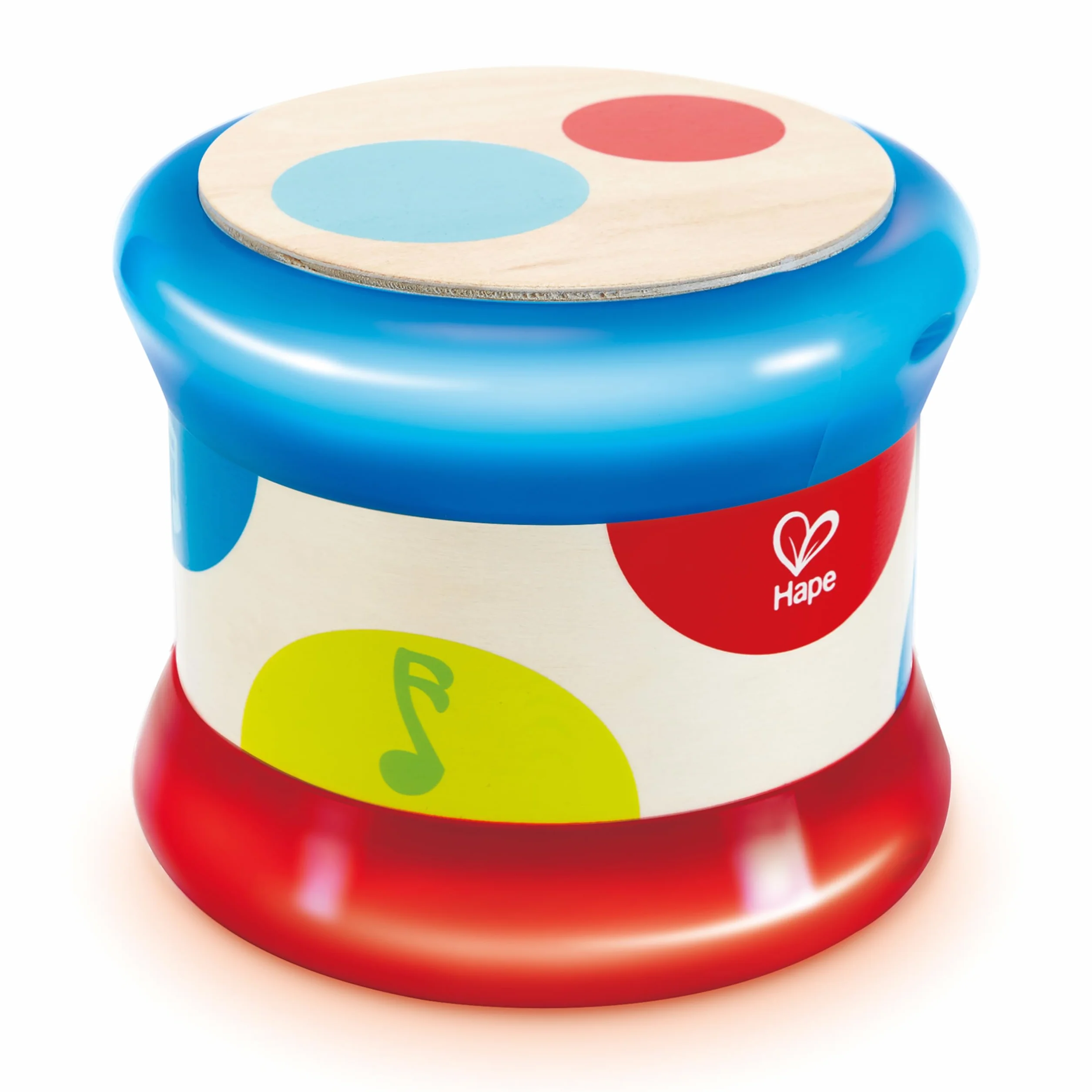 Hape Baby Drum Musical Instrument Toy for Toddlers Rhythm Sound Learning Battery Powered