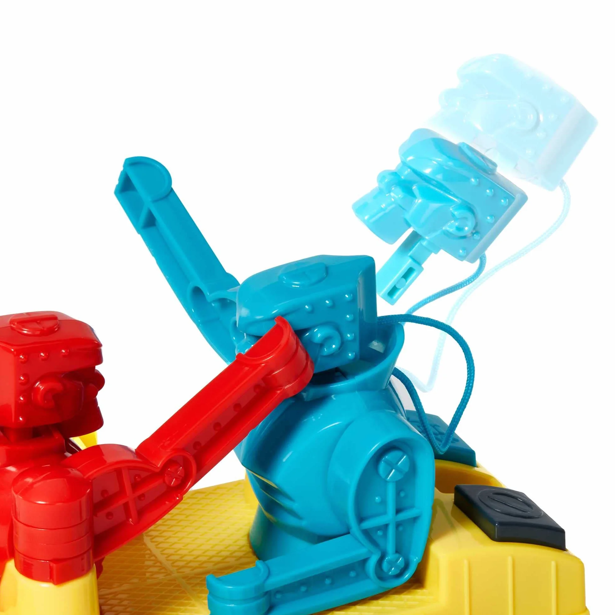 Walczące roboty Uderzaj lub blokuj Gra bokserska z ręcznie sterowanymi figurkami Red Rocker i Blue Bomber na ringu, prezent dla dzieci od 6 roku życia, HDN94
