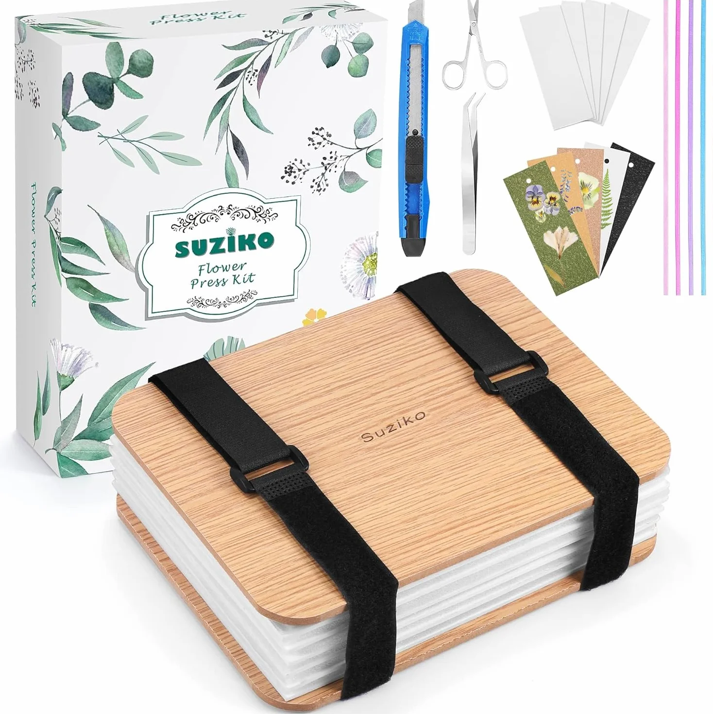 Suziko Profesjonalny zestaw pras do kwiatów – zestaw do konserwacji kwiatów, 6 warstw, 16 x 21 cm, zestaw pras do kwiatów dla dorosłych i dzieci – wspaniały prezent dla miłośników sztuki i rzemiosła