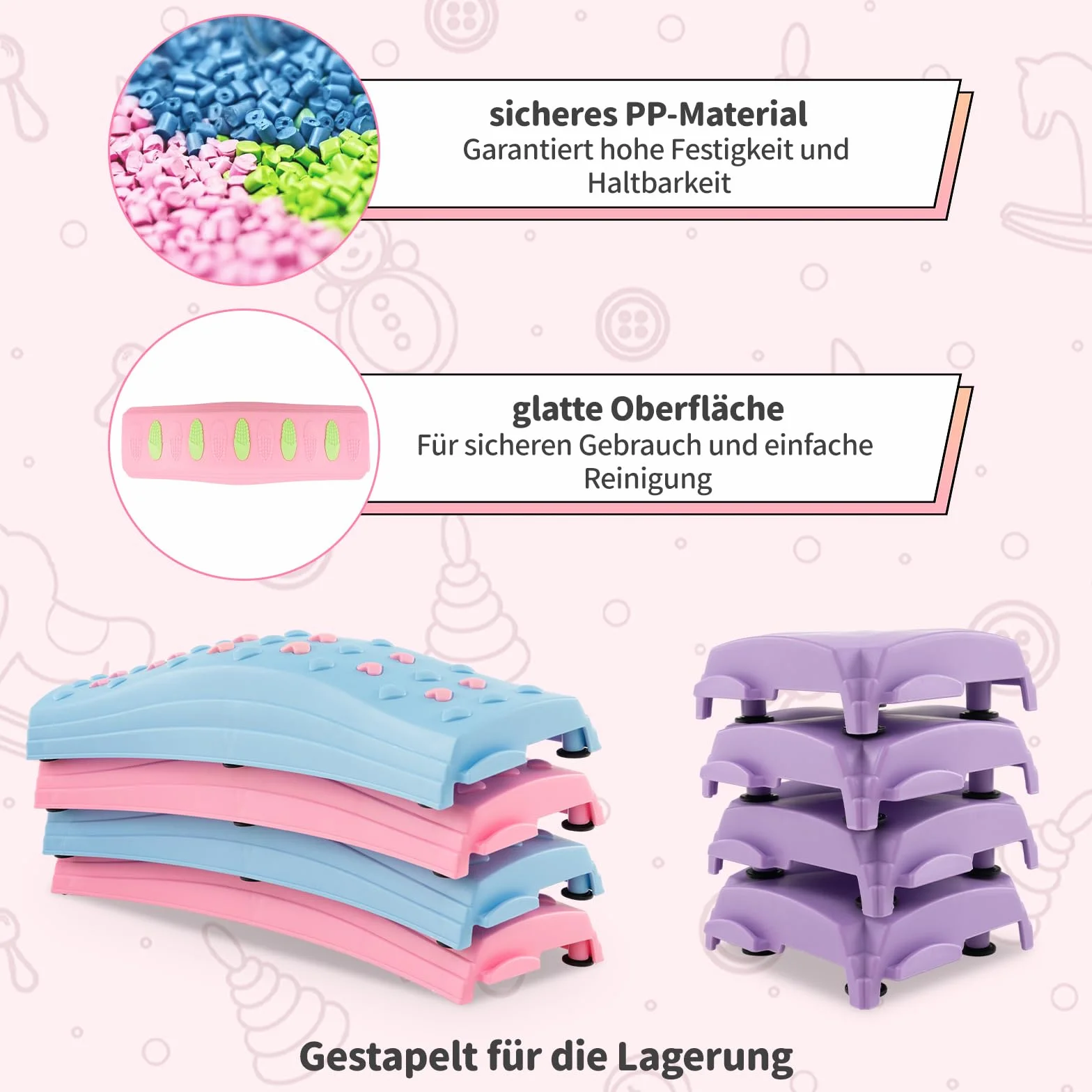 COSTWAY 20 szt. zestaw belek balansowych dla dzieci, klocki do balansowania do wewnątrz i na zewnątrz, kamienie do balansowania, obciążenie do 80 kg, dla dzieci od 3 lat