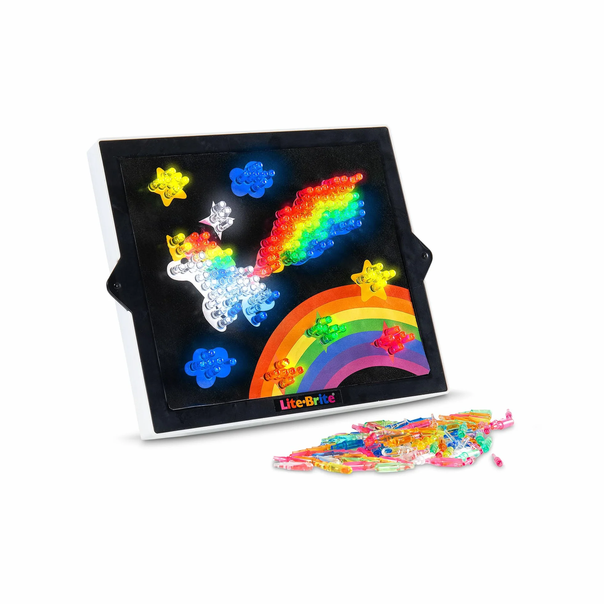 Basic Fun 2215 Lite-Brite Ultimate Classic, Light Up Drawing Board, LED Drawing Board with Colours, Light Up Toys for Creative Play, Glow Art Neon Effect Drawing Board, Light Toys for Kids Aged 4 +