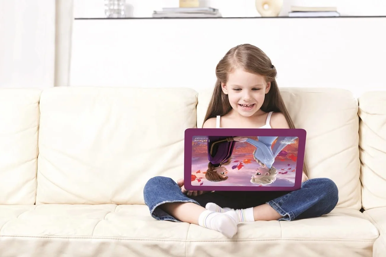 Lexibook Frozen 2 Laptop dla Dzieci do Nauki, Fioletowy, Niebieski, 24 X 18 X 3.6 cm, JC598FZi1