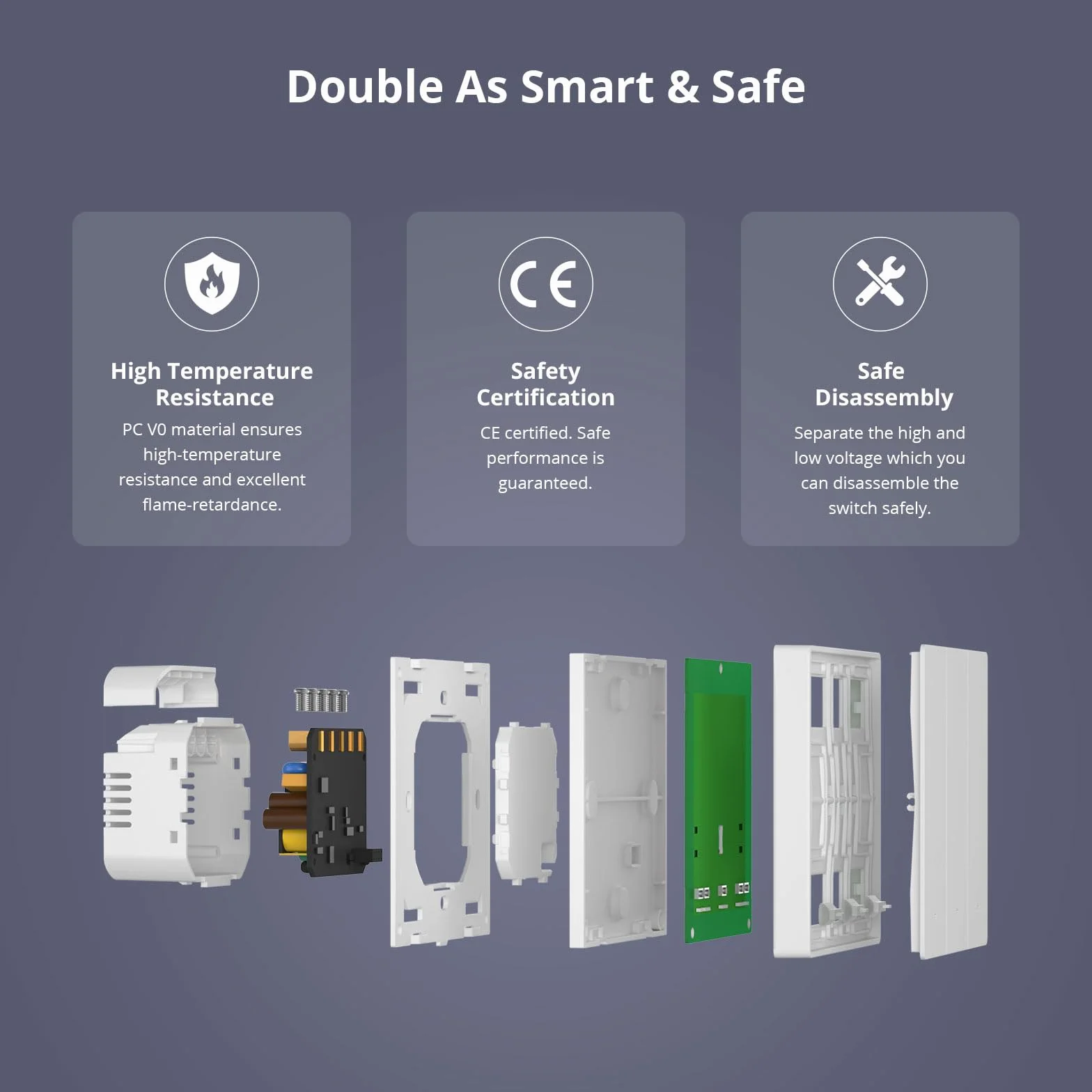 SONOFF Inteligentny przełącznik ścienny WiFi, M5 Matter 1 Gang Type 86 z synchronizacją, sterowaniem głosowym, kompatybilny z Matter i Alexa oraz Google Home (wymagany przewód neutralny)