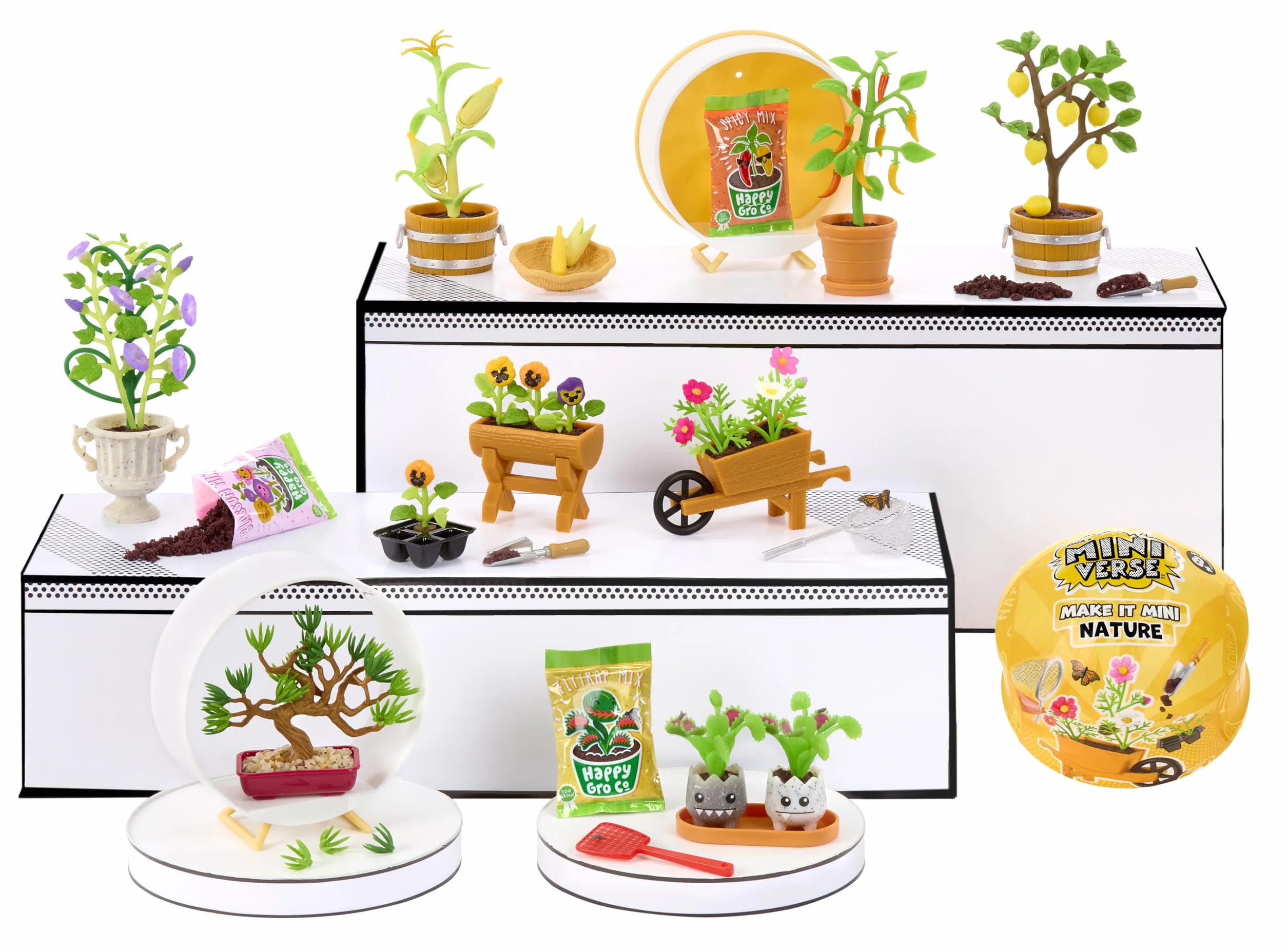 MGA's Miniverse Make It Mini Nature Series 3 - Mini Przedmioty Kolekcjonerskie, Rękodzieło DIY, Repliki Roślin, Zabawkowe Kwiaty, dla Kolekcjonerów i Dzieci w Wieku 8+