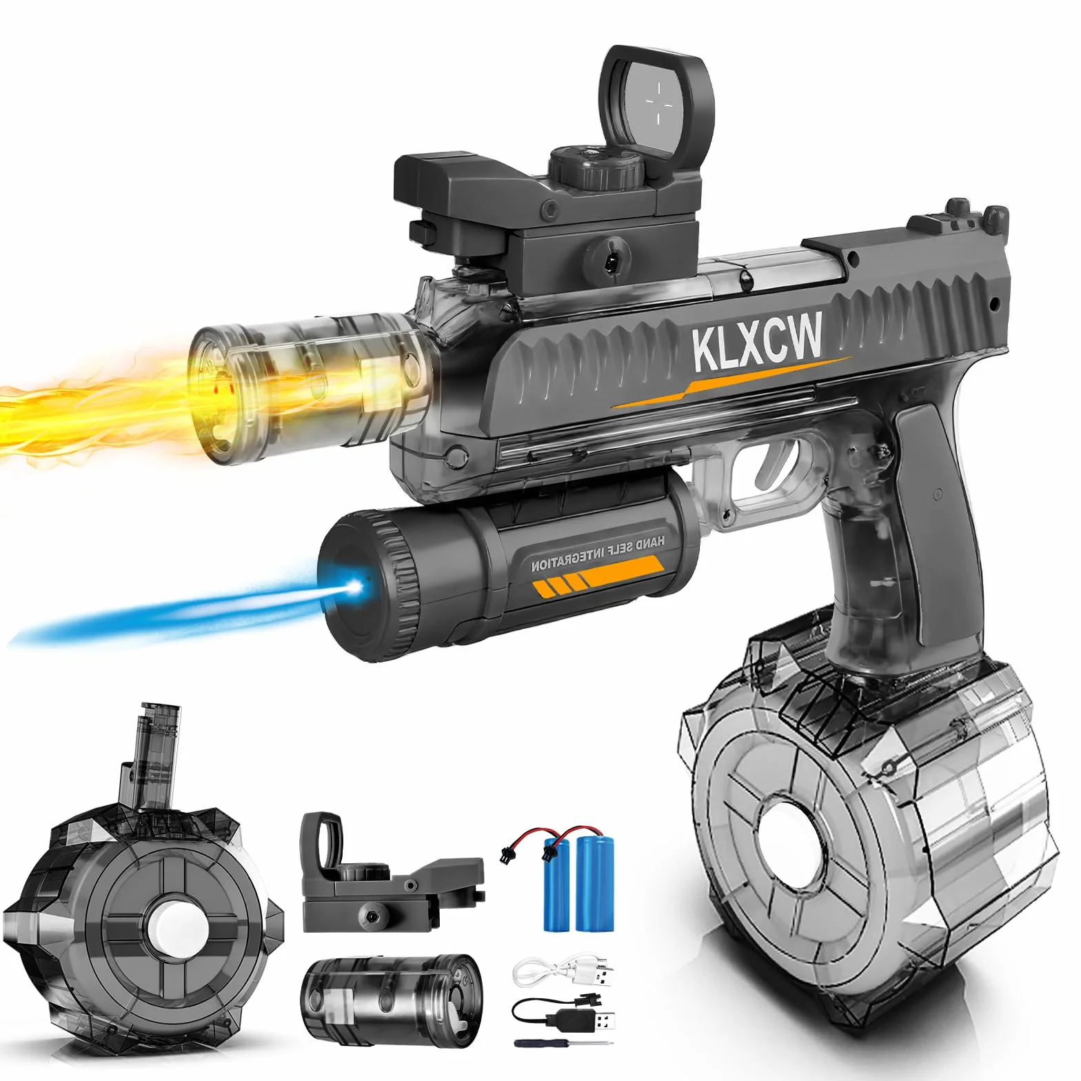 IEEILULU Pistolet à Eau Électrique (Schwarz-1)