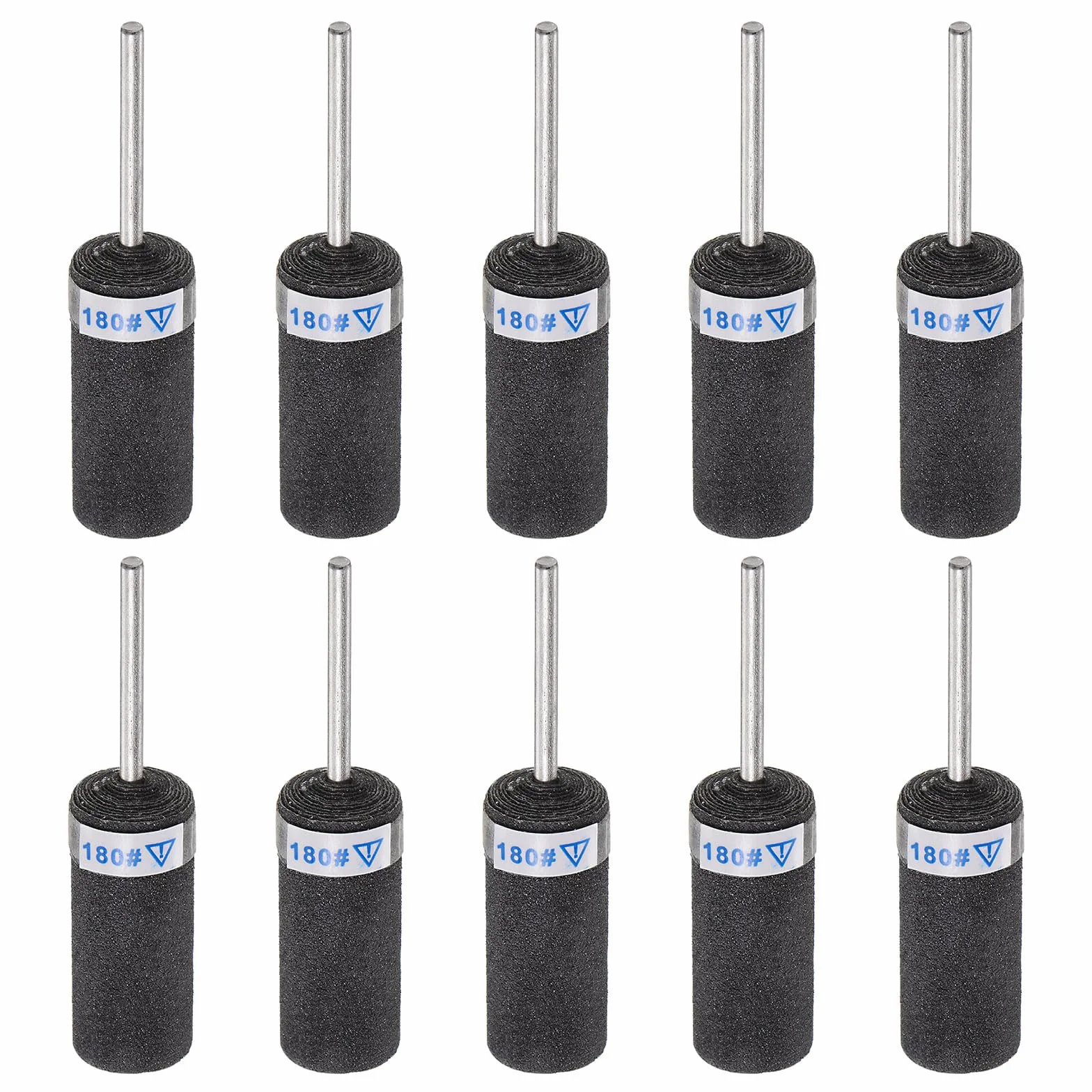 QUARKZMAN 10 sztuk rolek papieru ściernego, ziarnistość 180, trzonek 2,35 mm, bębny szlifierskie, tulejki, cylindry, głowica szlifierska do obróbki drewna, szkła, metalu, polerowania