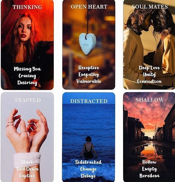 Twin Flame Love Oracle Cards, Hearts Hidden Secrets Oracle Deck, 78 kart tarota dla początkujących, pomaga odkryć, co naprawdę jest w ich przestrzeni serca
