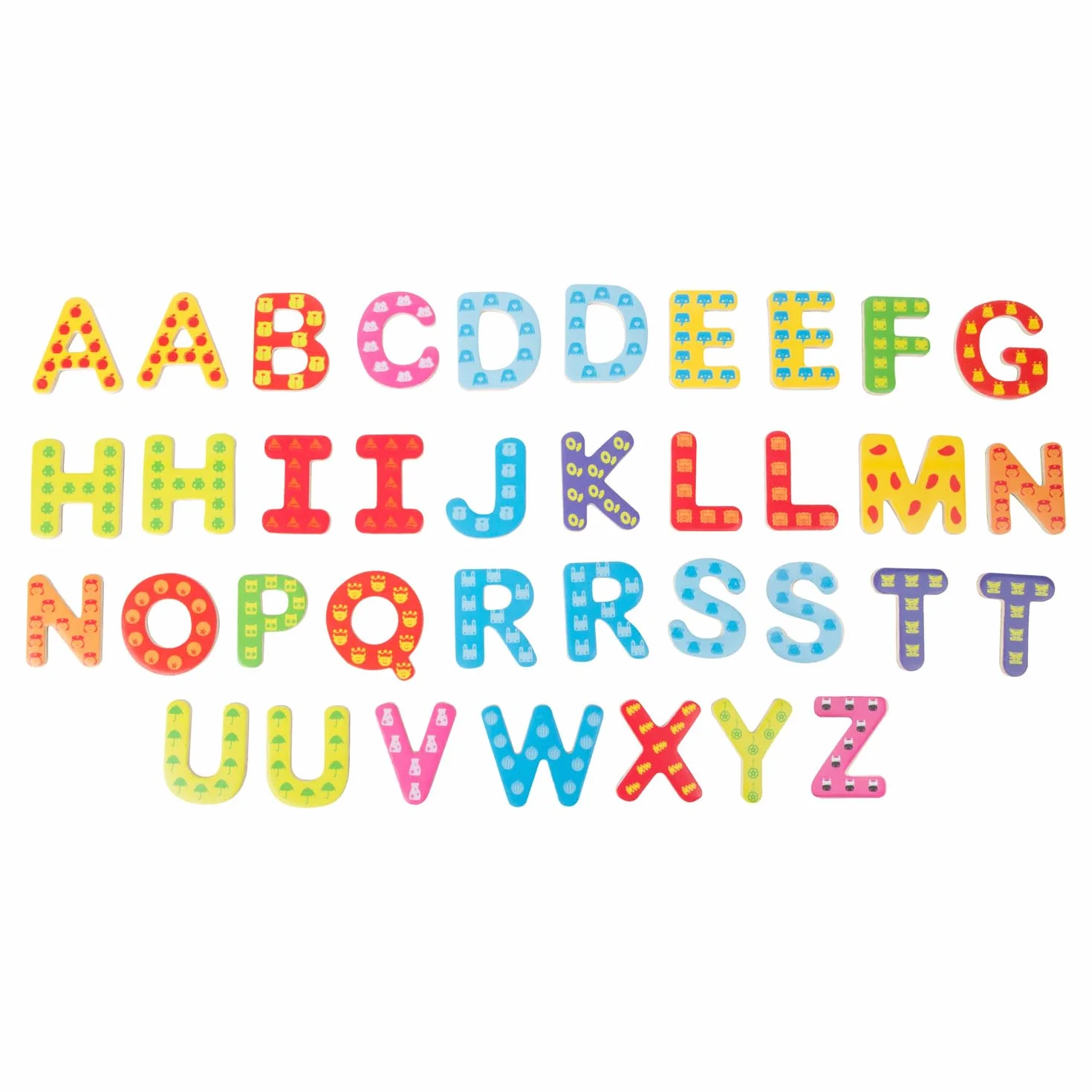 Bunte Magnetbuchstaben