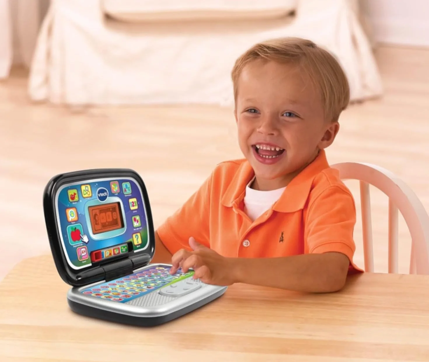 VTech Bit Inteligentny Komputer - Czarna, Interaktywny Komputer Dla Dzieci z Myszką i Efektami Świetlnymi, Wygodny Uchwyt, Zabawa z Zwierzętami i Kształtami, Język Włoski, Baterie
