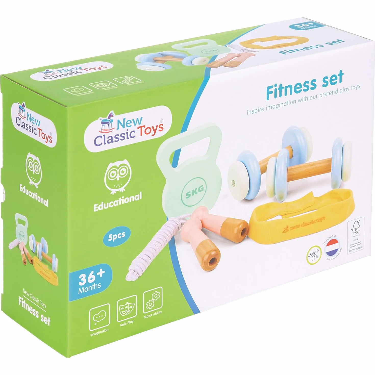 New Classic Toys Drewniany zestaw fitness