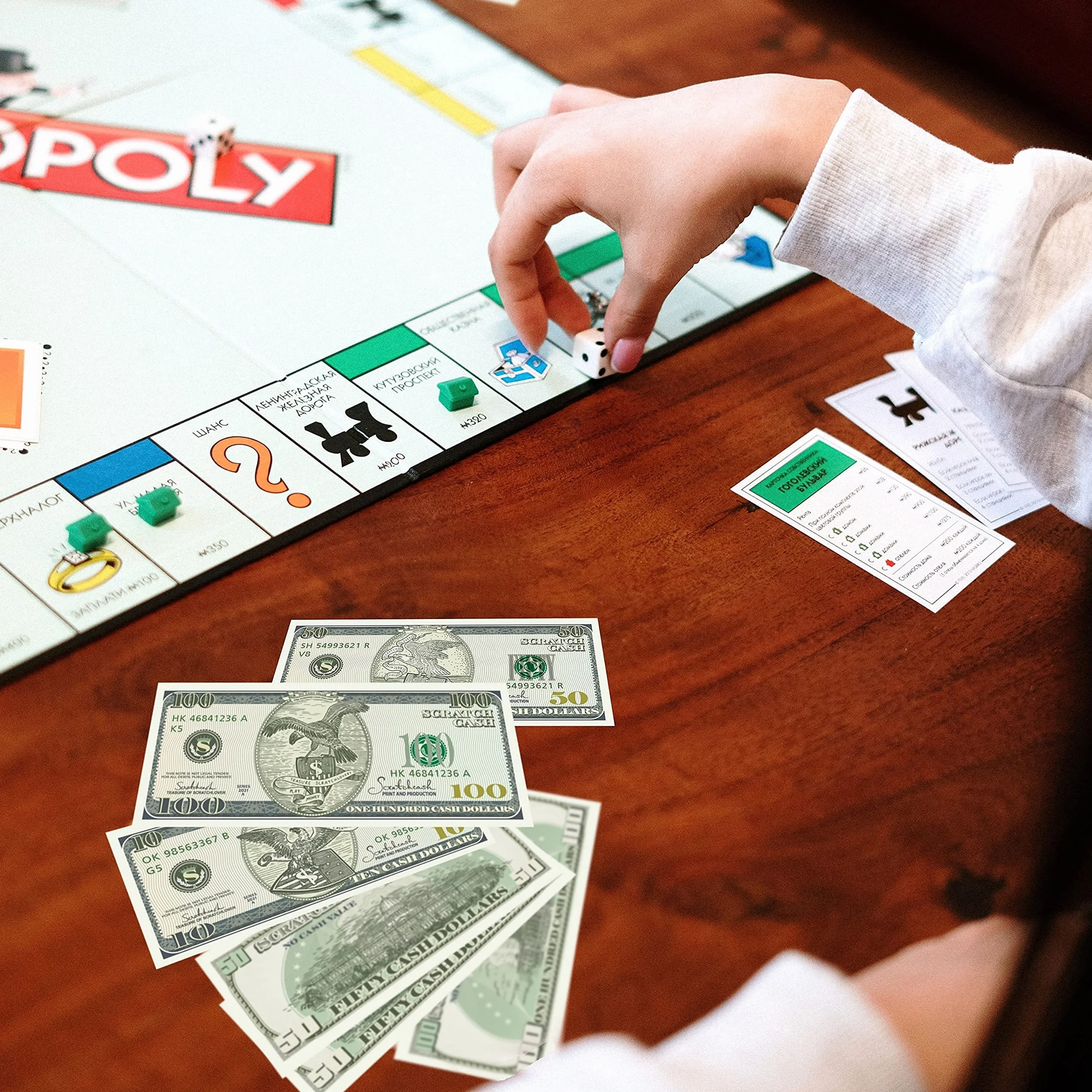 Nowy Styl Scratch Cash 100 x $100 Dolarów Rozmiar rzeczywisty