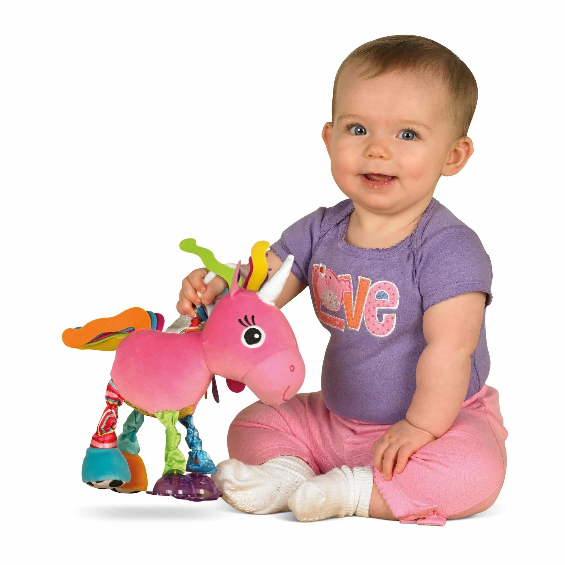LAMAZE Тilly Twinklewings - Clip on Pram & Pushchair Newborn Baby Toy, Unicorn Toy, Sensory Toy for Babies Boys & Girls From 0-6 Months