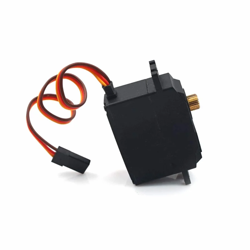 DollaTek Trzyprzewodowe metalowe serwo samochodowe RC, metalowe serwo z akcesoriami instalacyjnymi kompatybilne z Wltoys 12428 12423 RC Cars