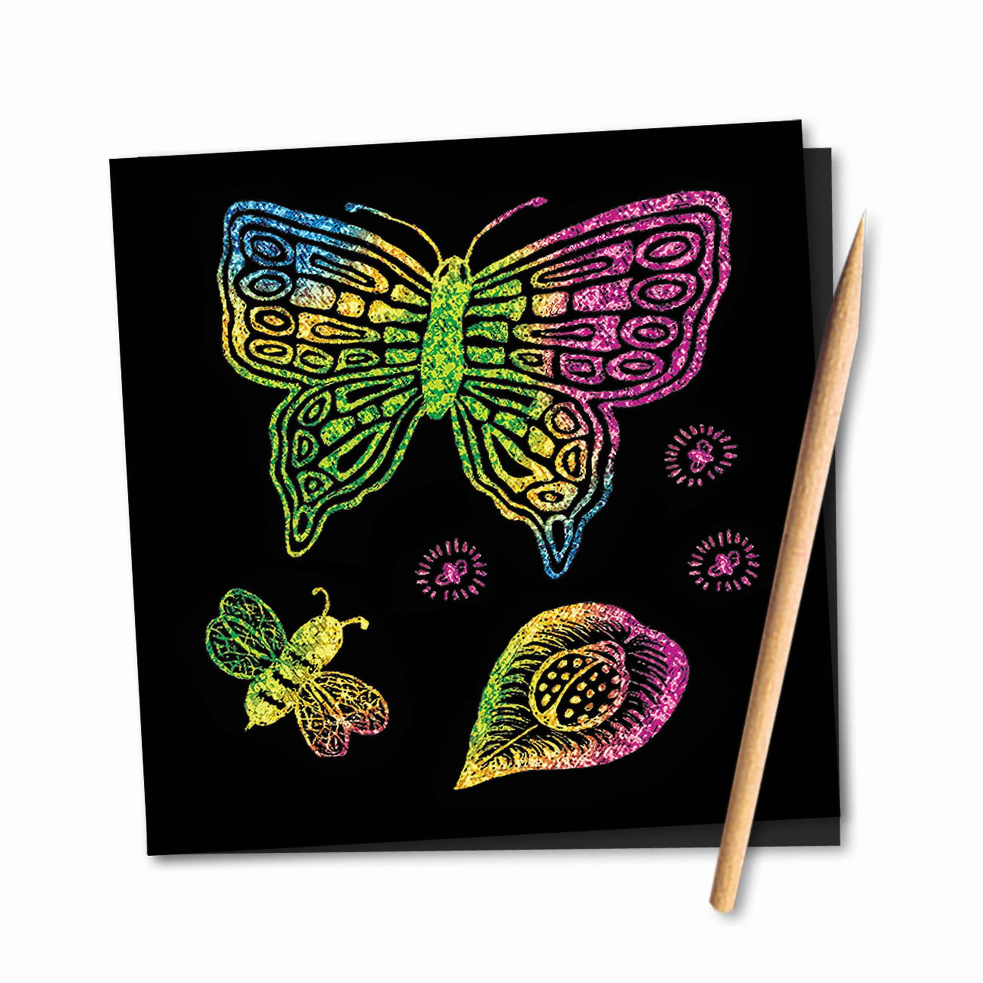 Melissa & Doug Scratch Magic Doodle | Zdrapki | Rękodzieło | Zestawy pieczątek & szablony | Prezent świąteczny | Sztuka do zdrapywania | Sztuka i rzemiosło | 4+ | Prezent dla chłopca lub dziewczyny