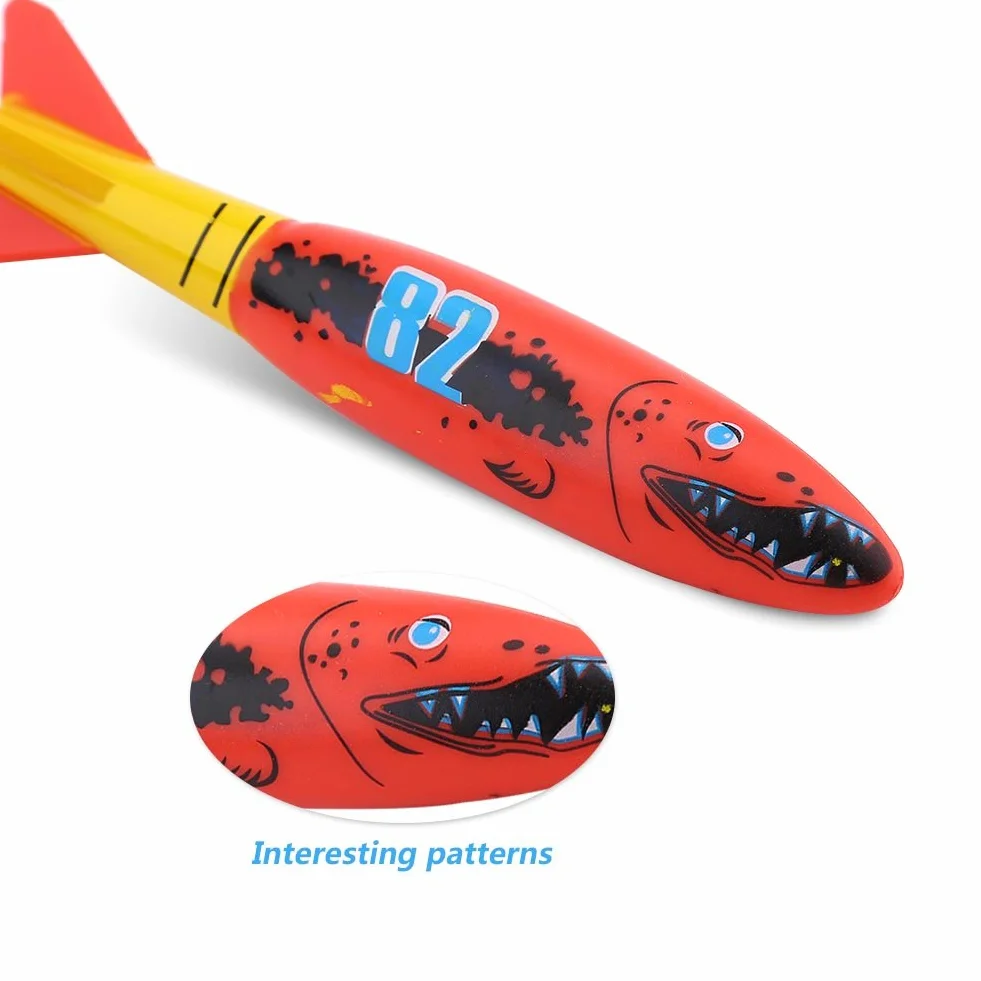 4 sztuki Torpedo Toys, Zabawki wodne Nurkowanie Zabawki do nurkowania Basen Toypedo Bandits Podwodne zabawki do nurkowania