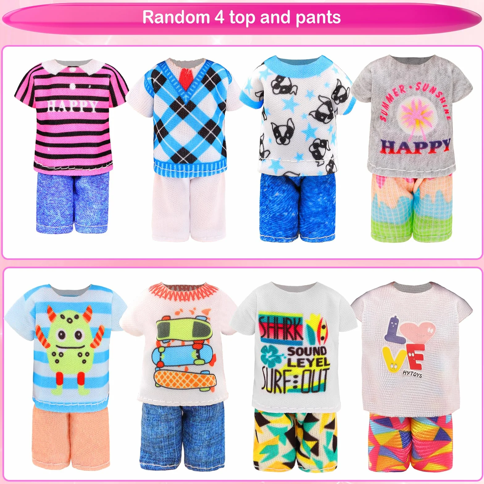 Miunana 25 odzież schuhe für 6 Zoll 15 cm Puppen = 6 Kleider + 4 Kleidung + 2 Badeanzug + 4 Schuhe + 9 Zubehör für Puppen