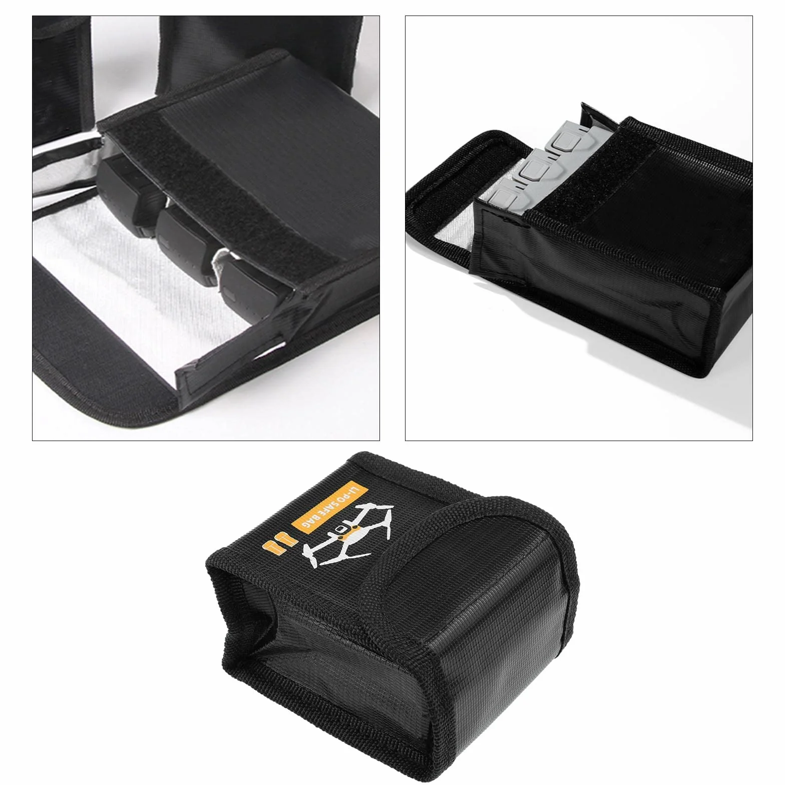 EMSea Torba bezpieczeństwa chroniąca przed wybuchem, kompatybilna z dronem DJI Mini 3 Pro, zapasowa torba do bezpiecznego ładowania i przechowywania akumulatora, 95 x 86 x 63 mm, rozmiar M