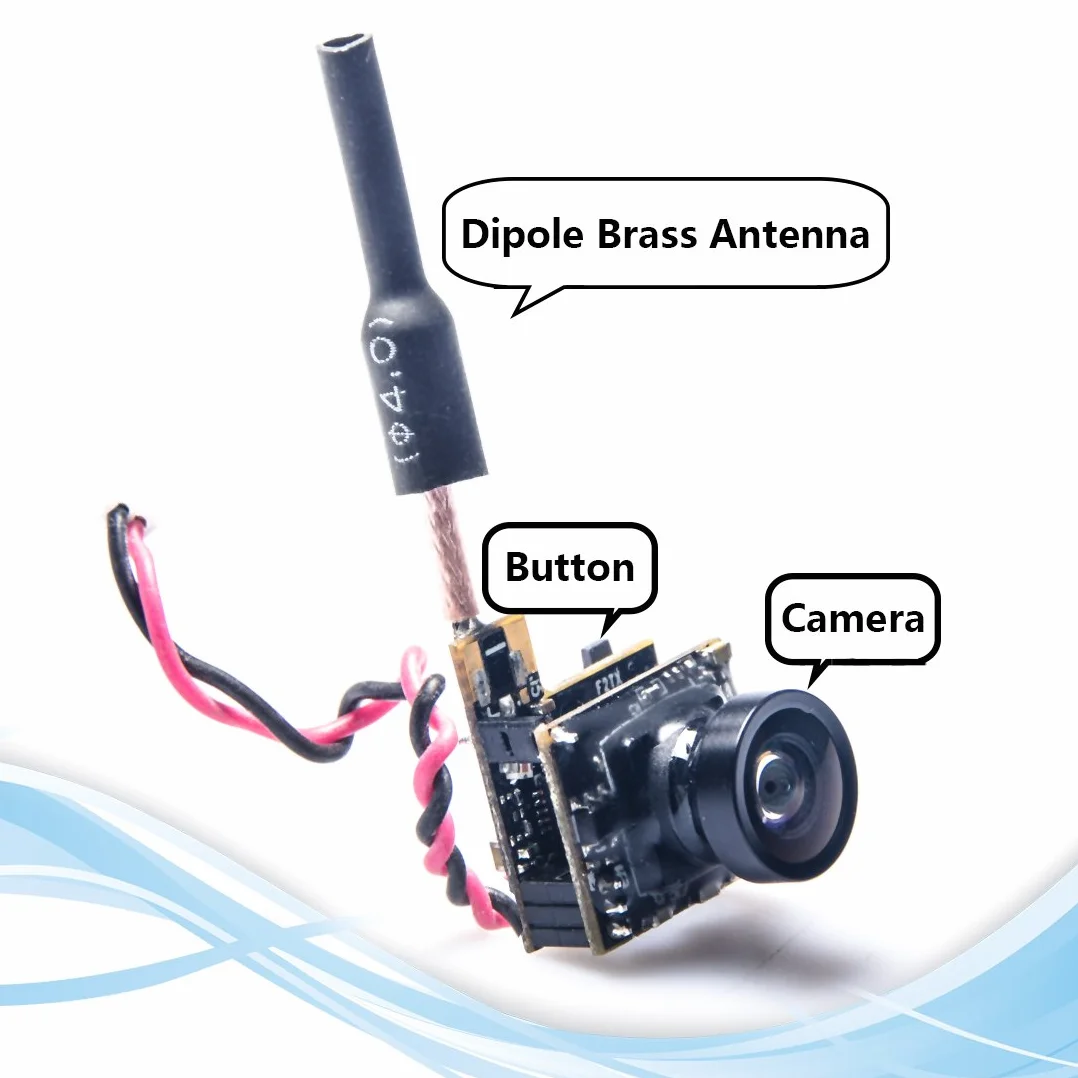 WT05 Micro AIO 600TVL kamera tylko 3,4 g 5,8 GHz 25 mW Nadajnik FPV z anteną dipolową mosiężną Combo do drona FPV Quadcopter