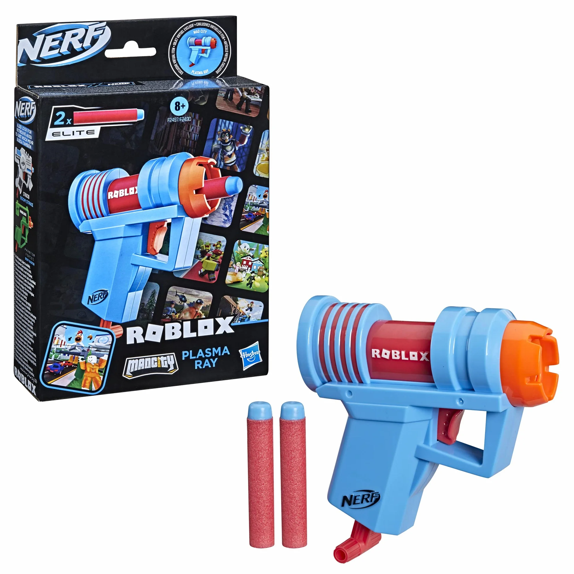 Nerf Roblox Mad City Plasma Ray Toy Gun Foam Dart Blaster - zawiera 2 x rzutki