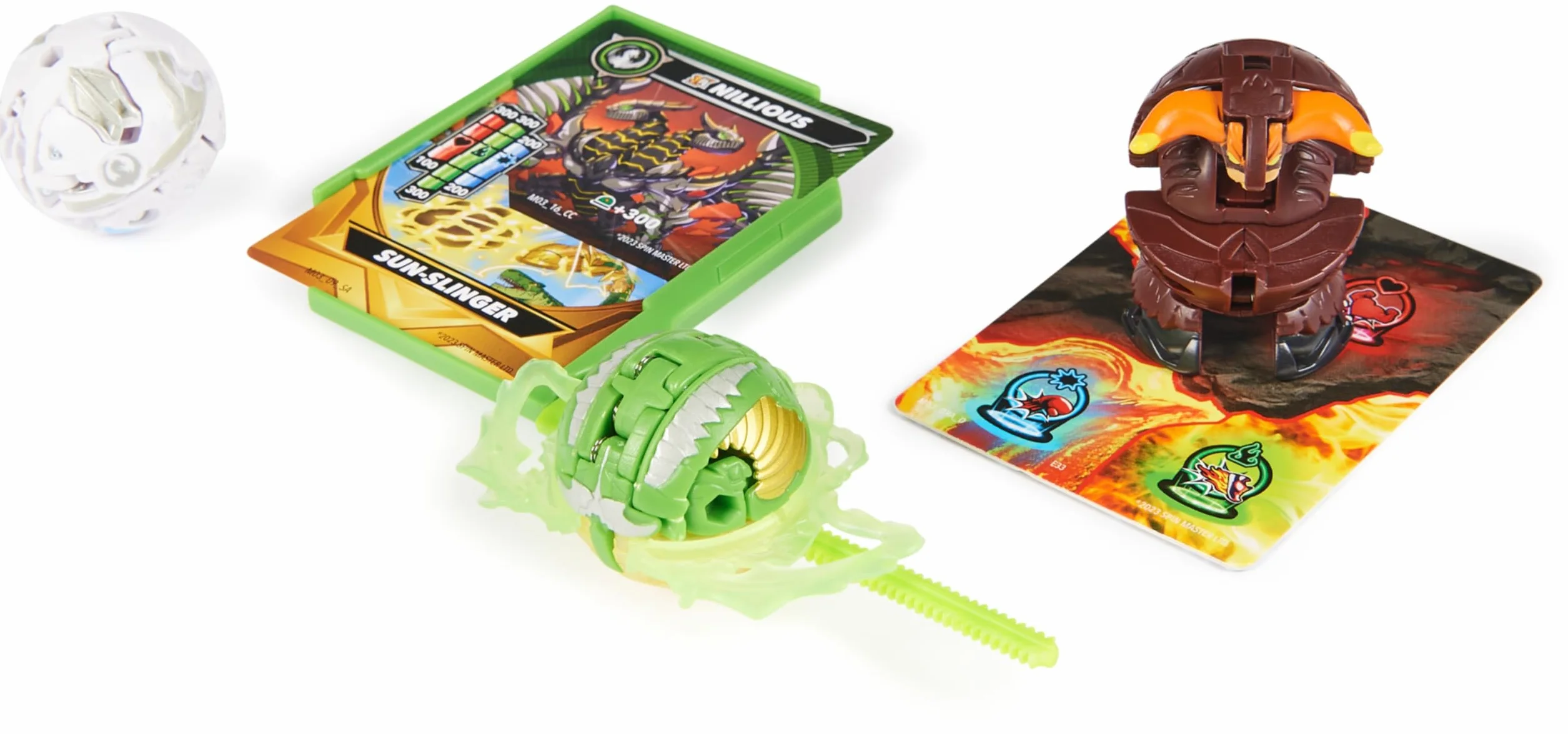 BAKUGAN Starter 3-pak, Special Attack Nillious, Titanium Dragonoid, Bruiser, indywidualizowana figurka akcji, karty kolekcjonerskie, zabawka dla dzieci dla chłopców i dziewczynek