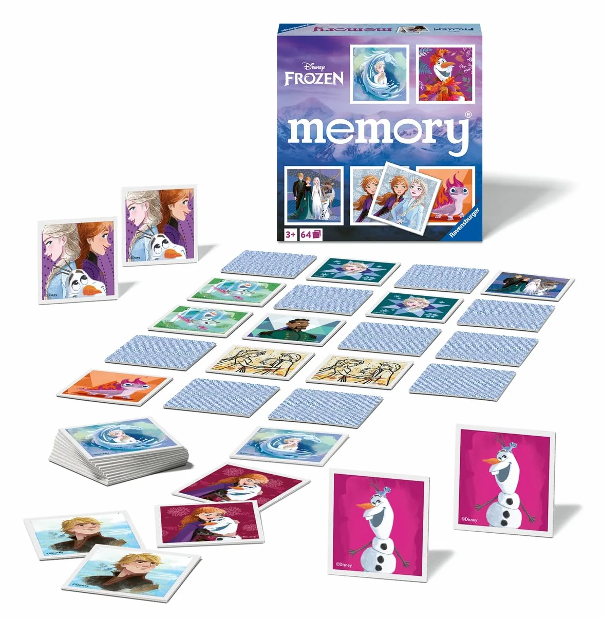 Ravensburger Disney Frozen Memory Game Matching Picture Snap Pairs for Kids Age 3 Years Up Educational Toddler Toy
