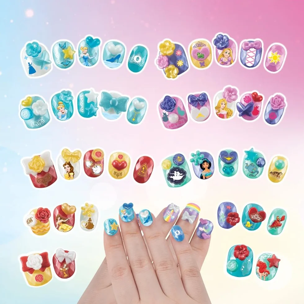 Aquabeads Nail Studio - Zestaw do manicure Princesses Disney, plastikowy, prostokątny, kreatywny - 35006