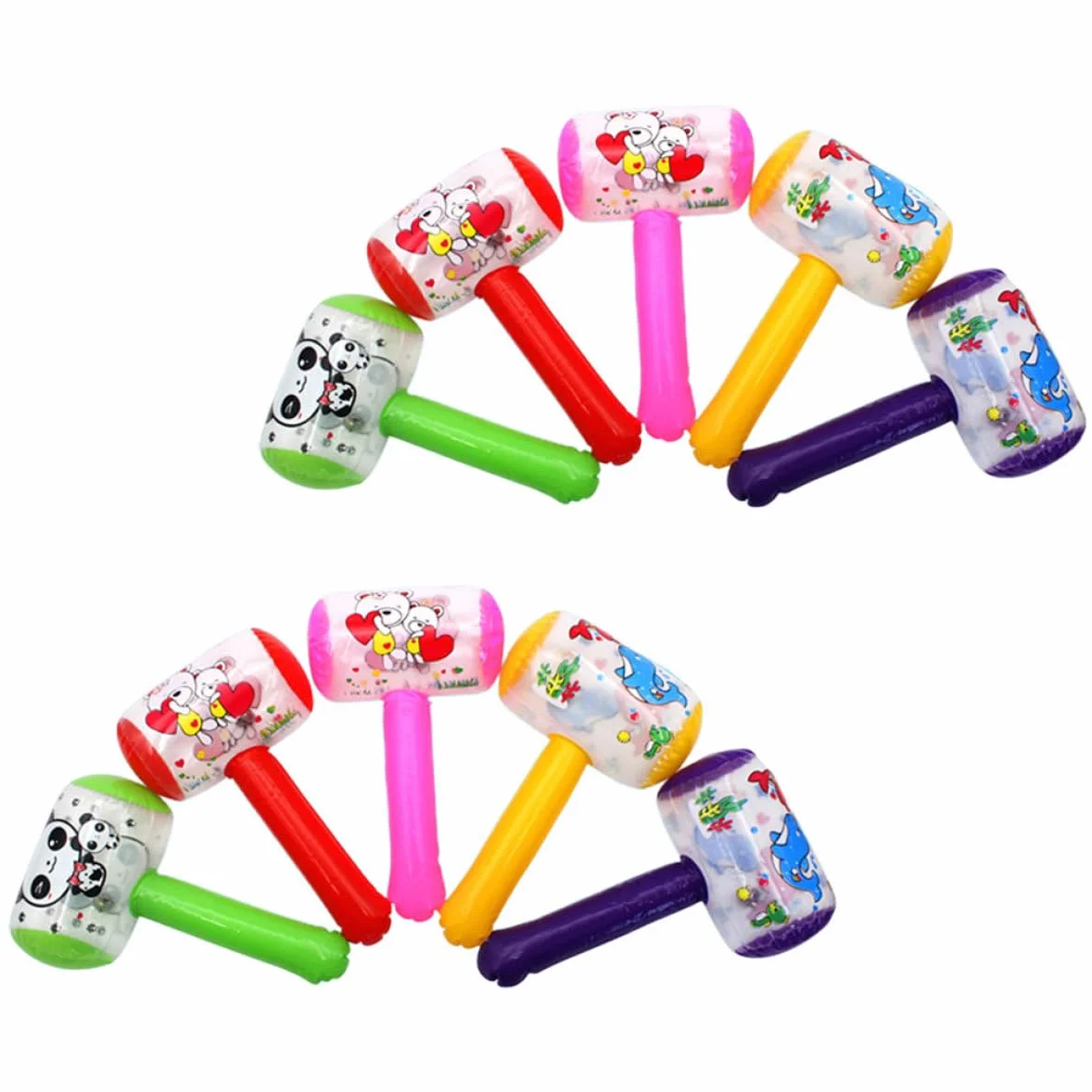 8kawałki Inflacyjnych Młotków z Dzwonkiem Funny Inflatable Hammer Do Imprez i Gier Idealny Urodziny i Festiwale Bezpieczne i Wytrzymałe Akcesoria Zabawowe